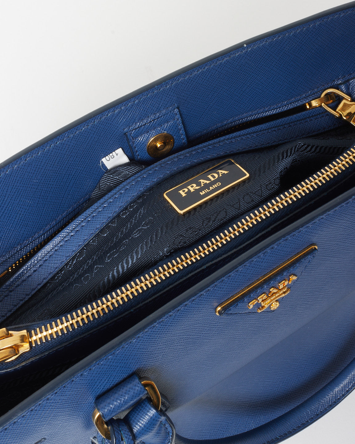 Prada Navy Blue Saffiano Leather Medium Galleria Tote Bag