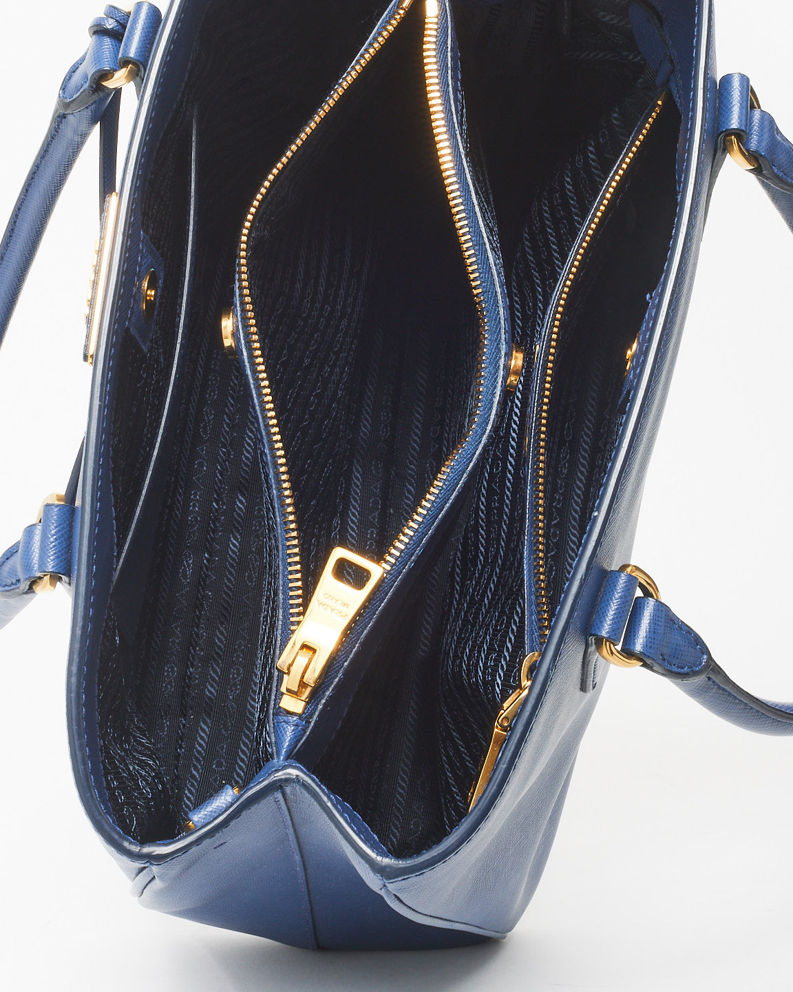 Prada Navy Blue Saffiano Leather Medium Galleria Tote Bag