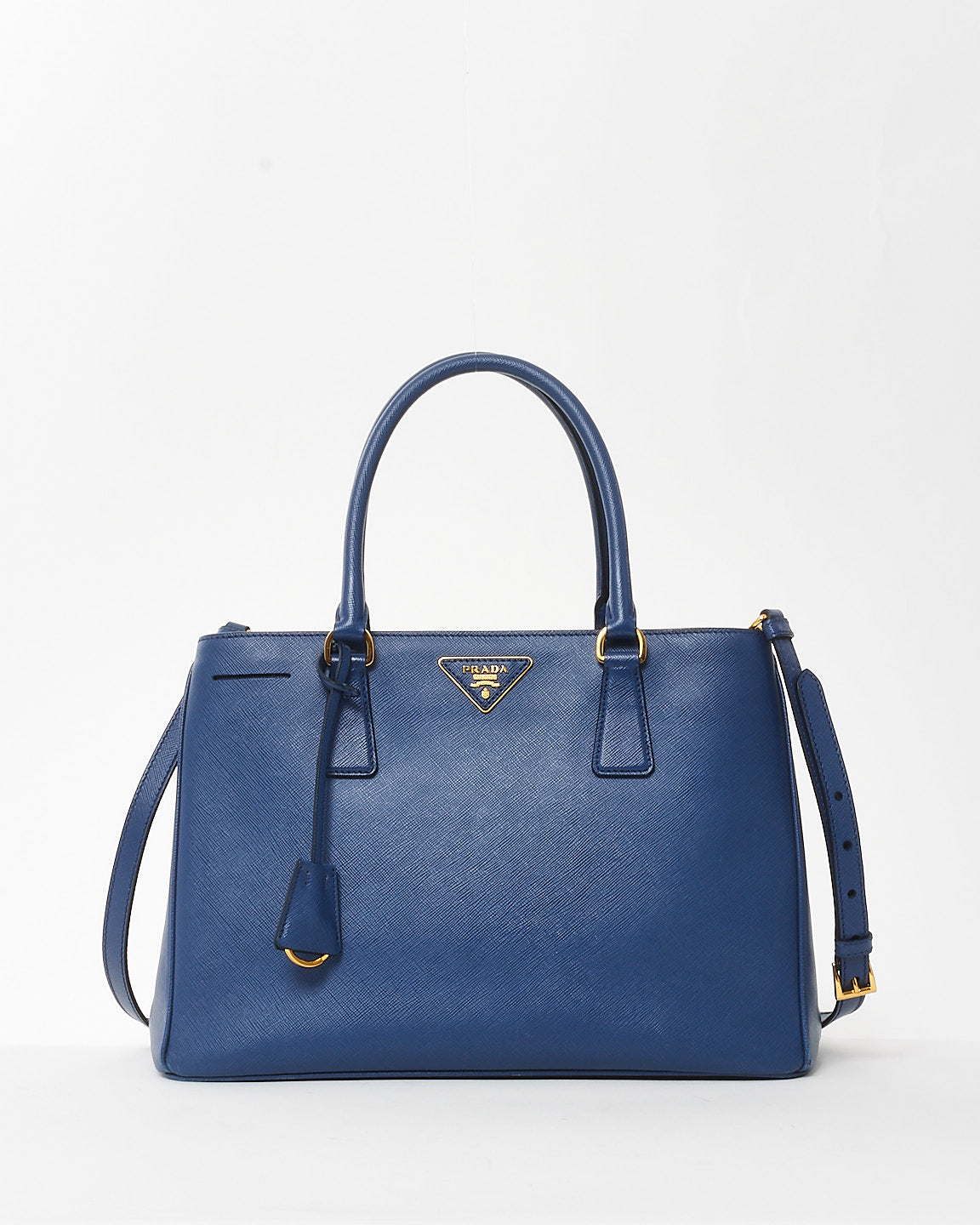 Prada Navy Blue Saffiano Leather Medium Galleria Tote Bag