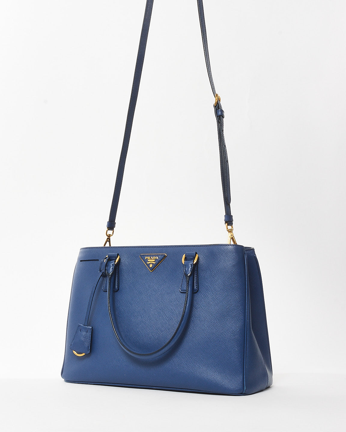 Prada Navy Blue Saffiano Leather Medium Galleria Tote Bag