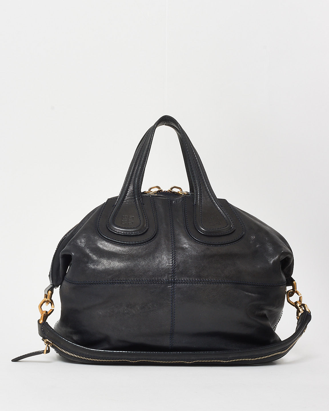 Givenchy Black Leather Medium Nightingale Shoulder Bag