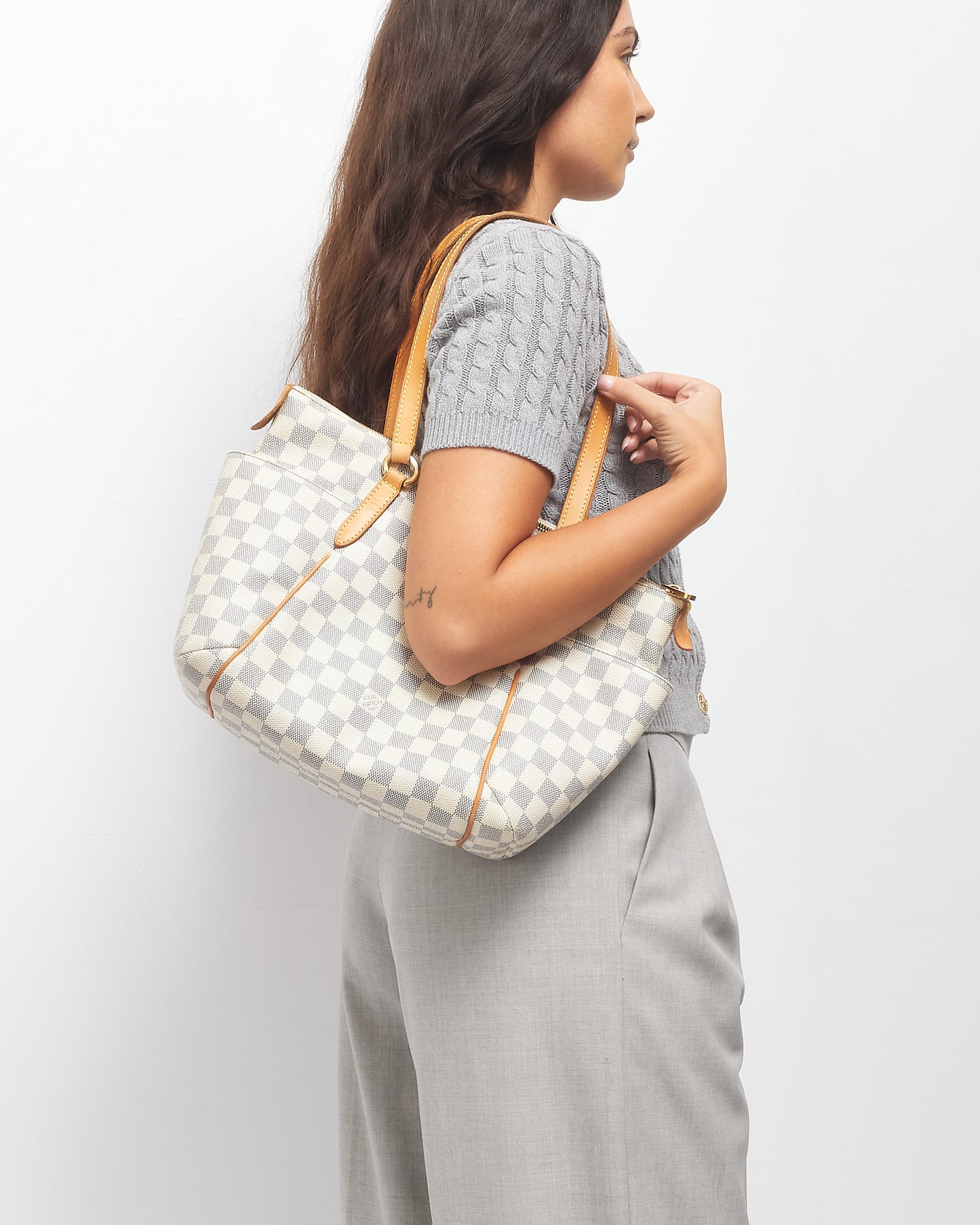 Louis Vuitton Damier Azur Coated Canvas Totally PM Tote Bag