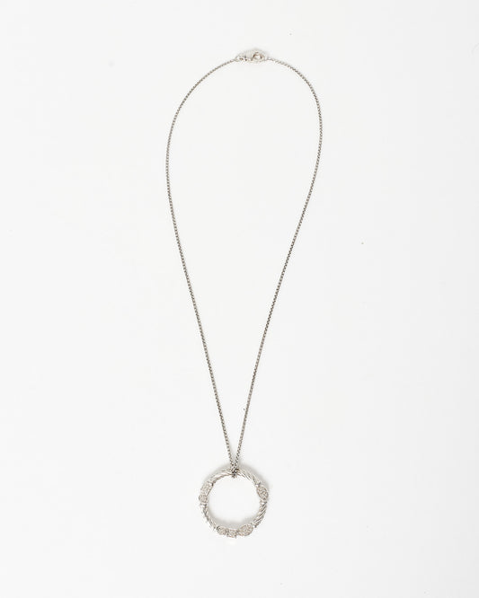 David Yurman Circle Pendant 
Geometric Pavé Pendant Necklace