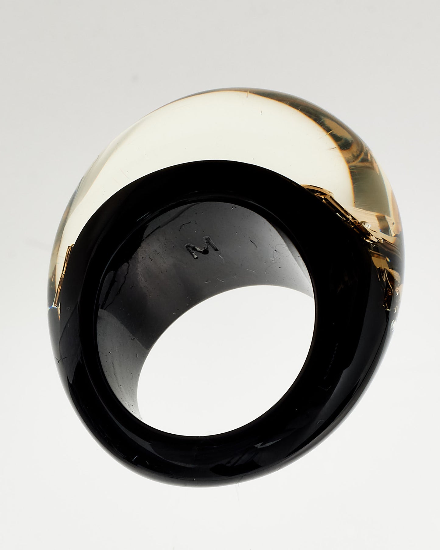 Louis Vuitton Monogram Black Resin Inclusion Bubble Ring - M