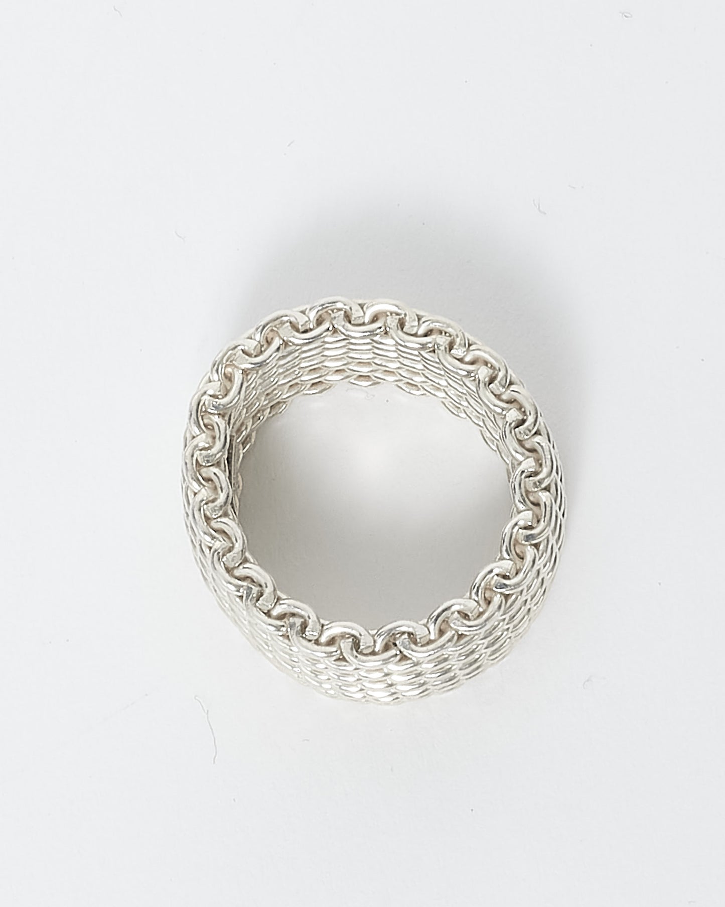 Tiffany 
Co. Sterling Silver Mesh Ring - 5