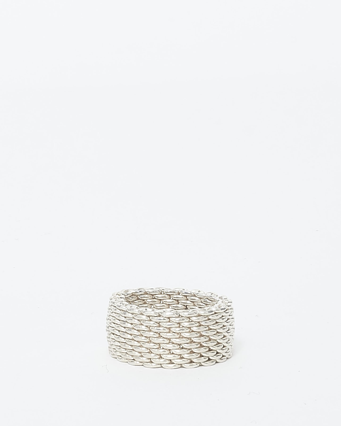 Tiffany 
Co. Sterling Silver Mesh Ring - 5