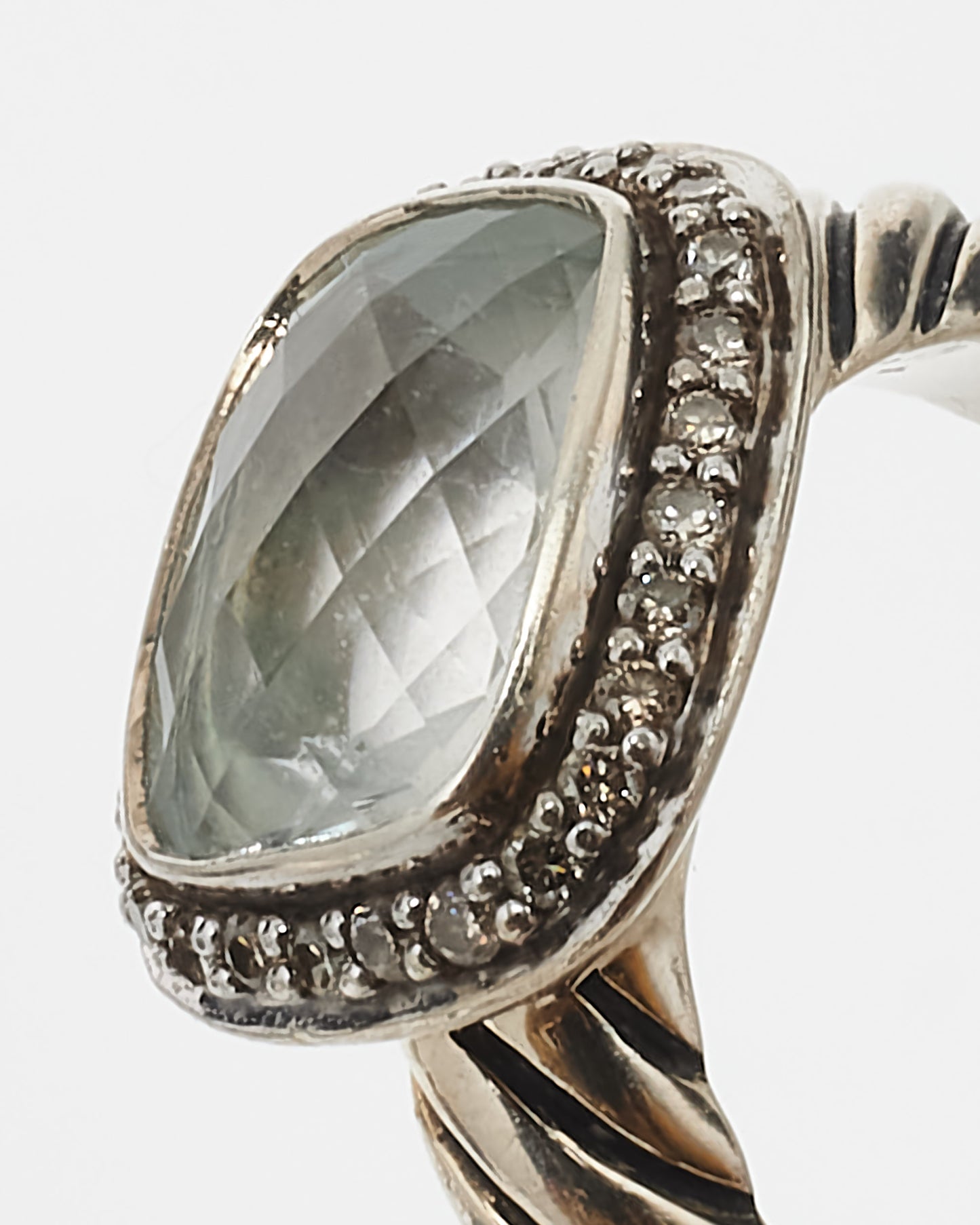 David Yurman Diamond 
Stone Noblesse Cocktail Ring - 5