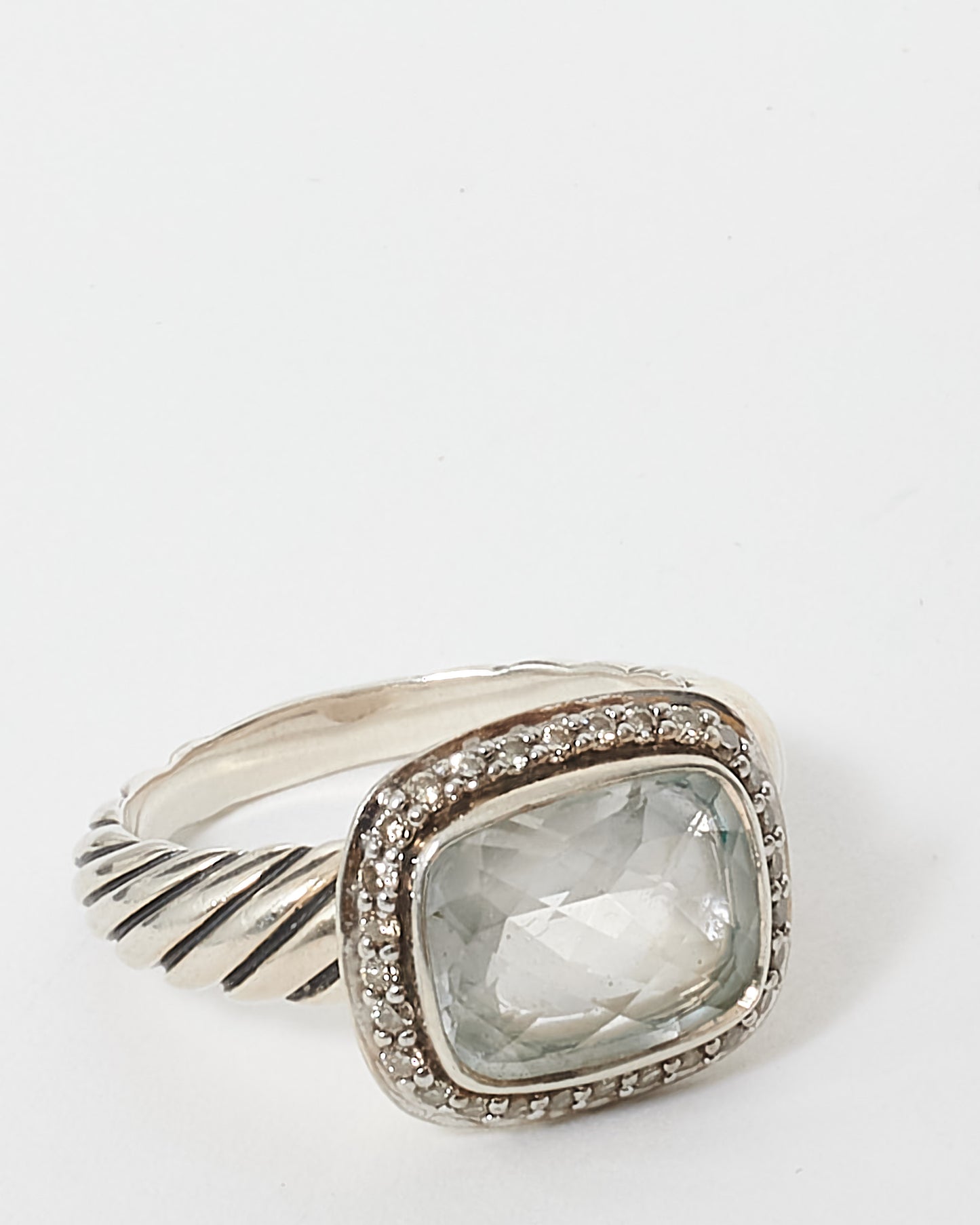 David Yurman Diamond 
Stone Noblesse Cocktail Ring - 5