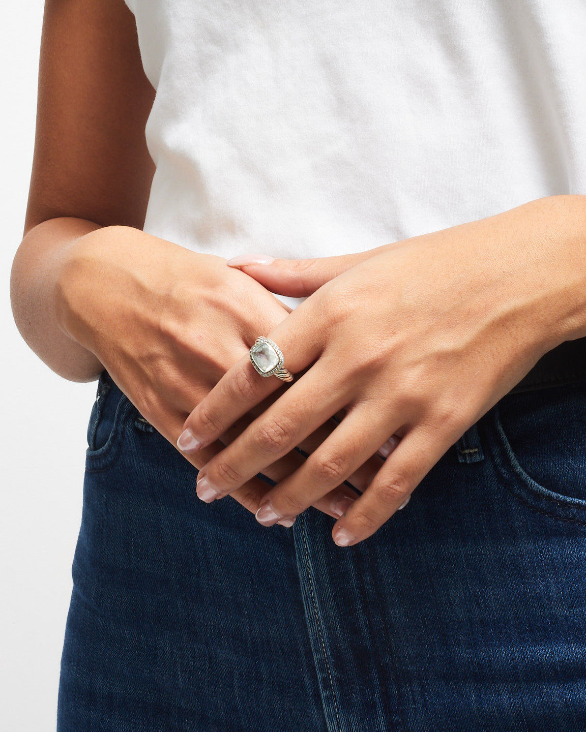 David Yurman Diamond 
Stone Noblesse Cocktail Ring - 5