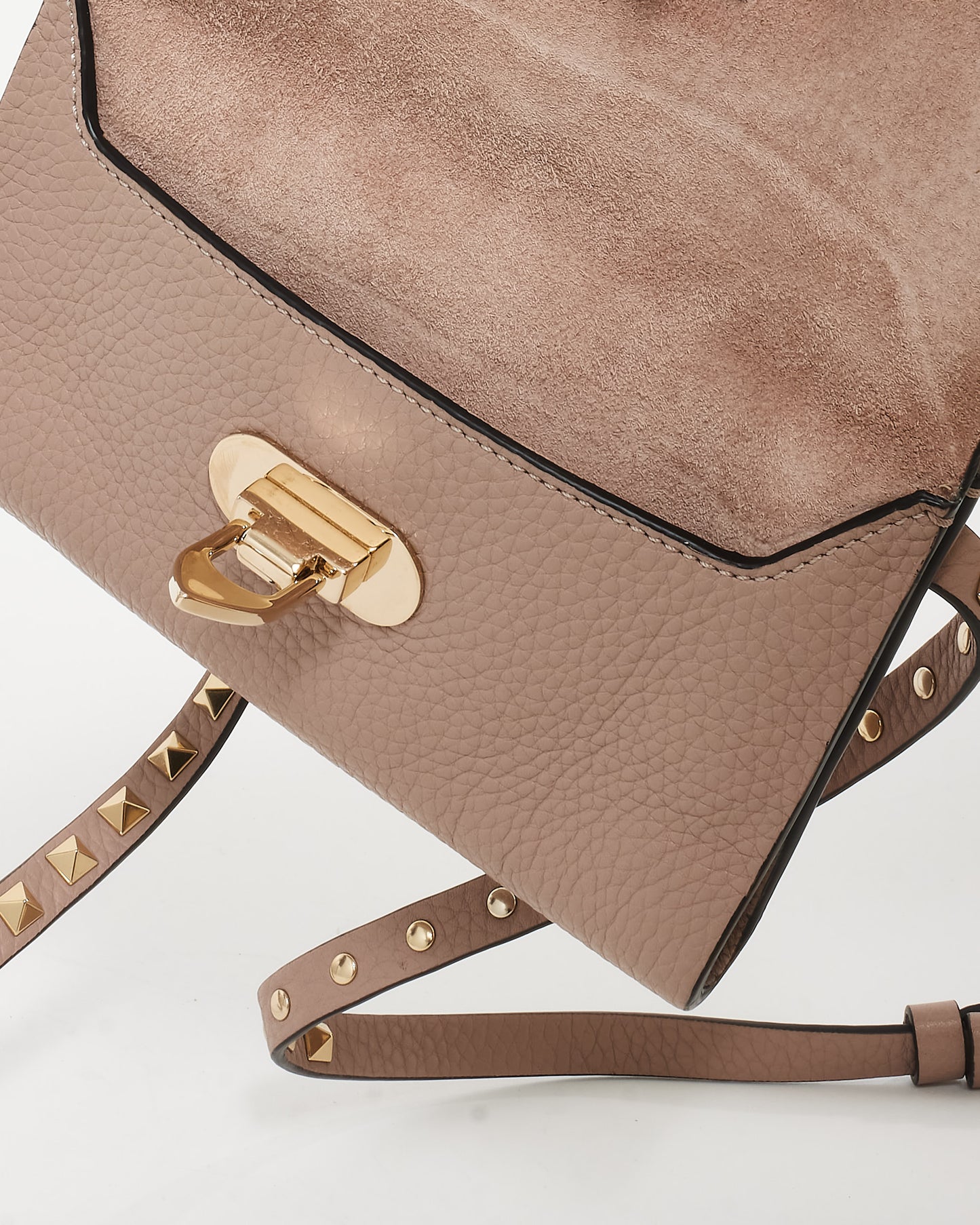 Valentino Blush Leather Rockstud Belt Bag