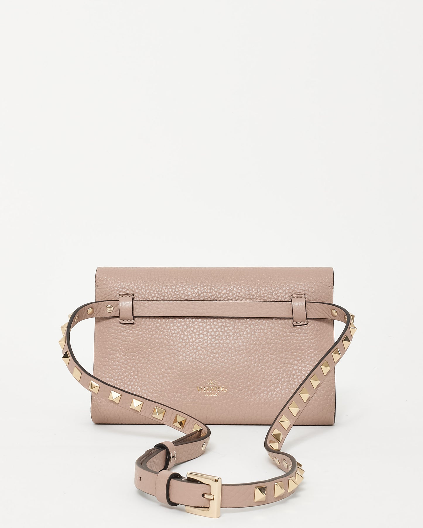 Valentino Blush Leather Rockstud Belt Bag