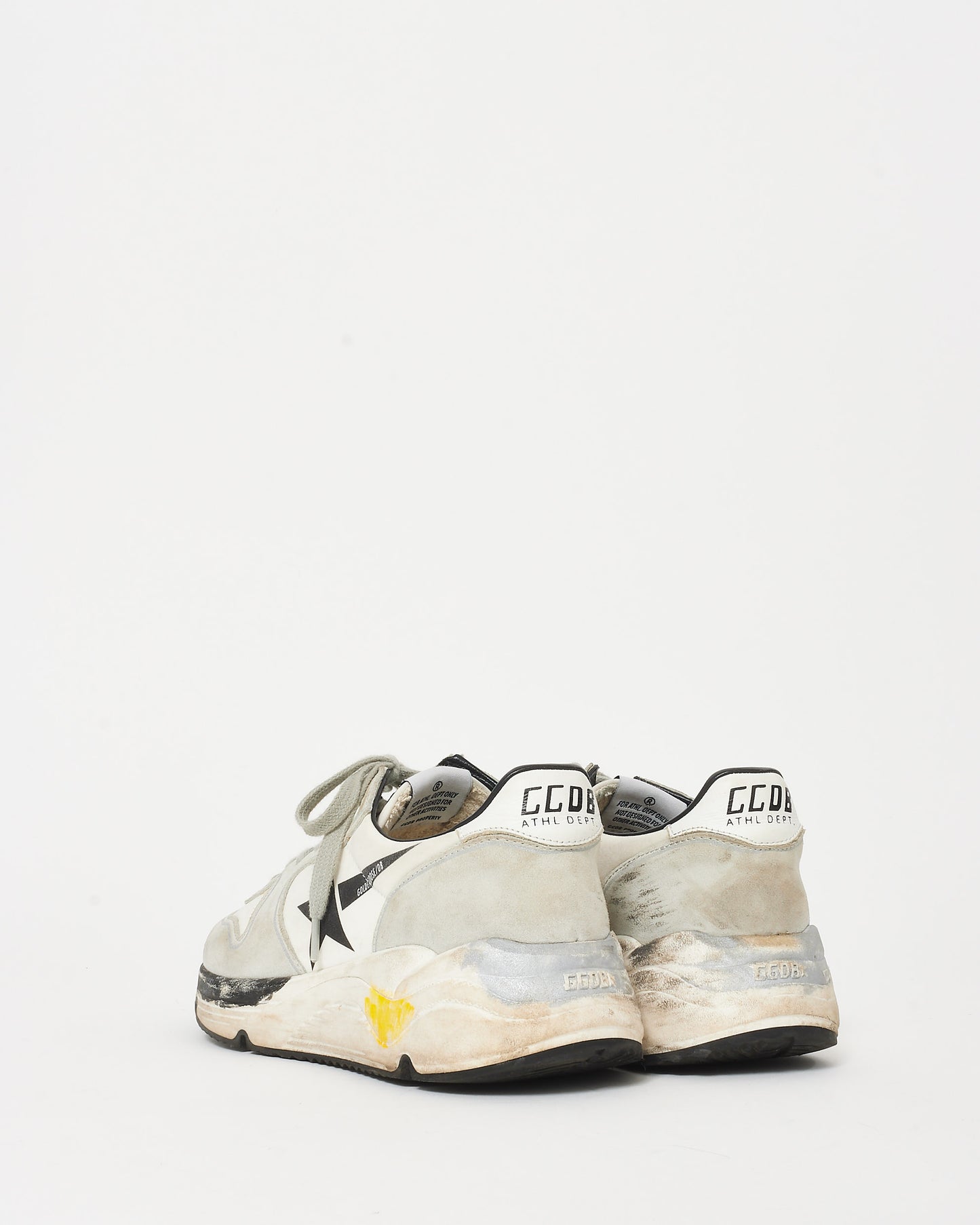 Golden Goose Black Grey 
Yellow Running Sneakers - 37