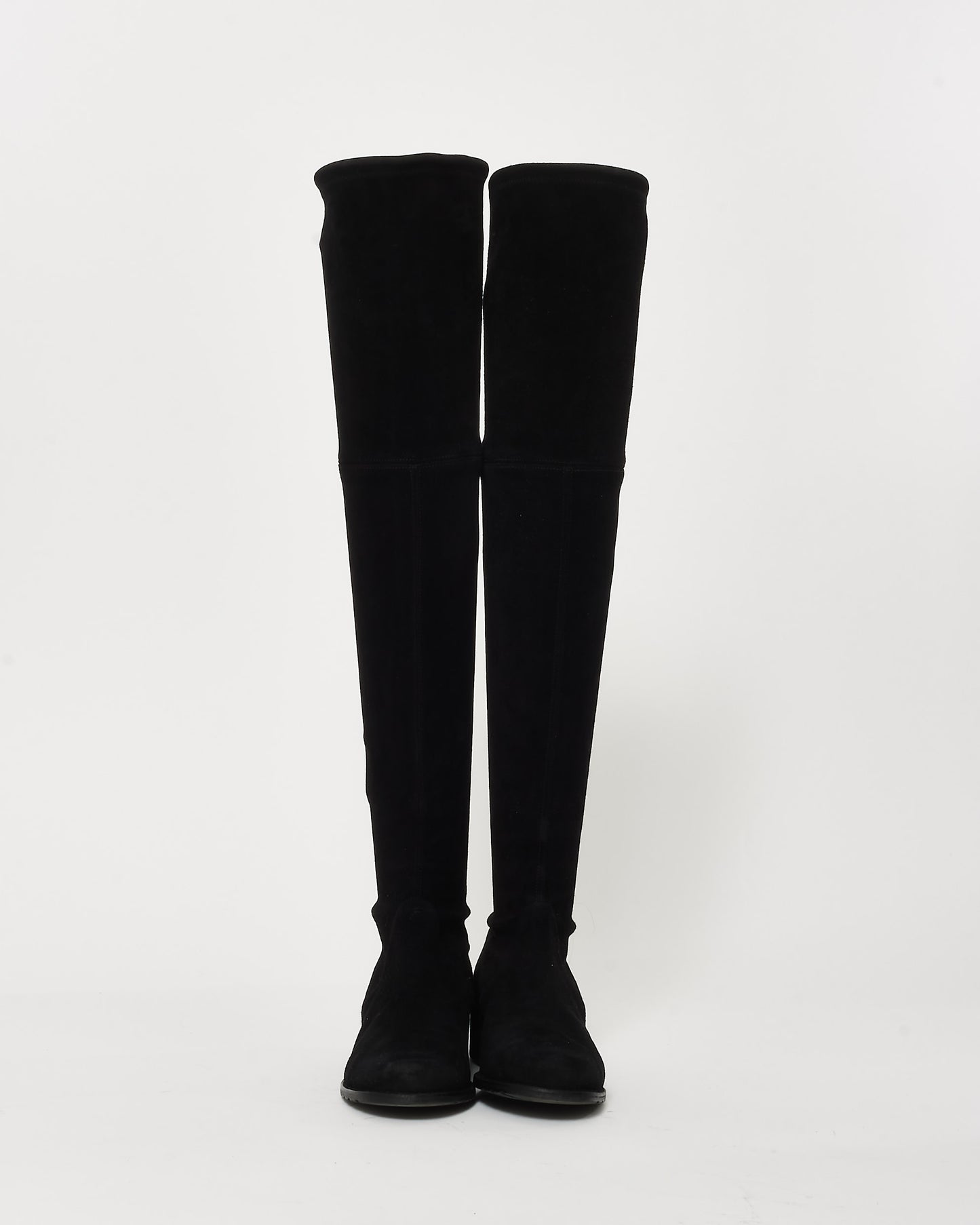 Stuart Weitzman Black Suede OTK Boots -  6.5