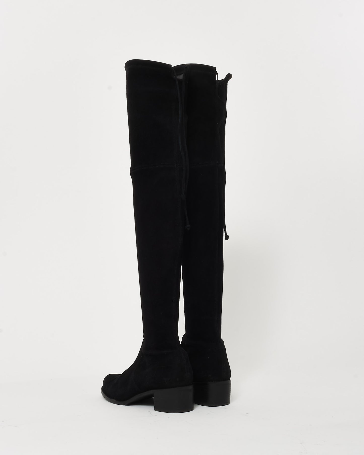 Stuart Weitzman Black Suede OTK Boots -  6.5