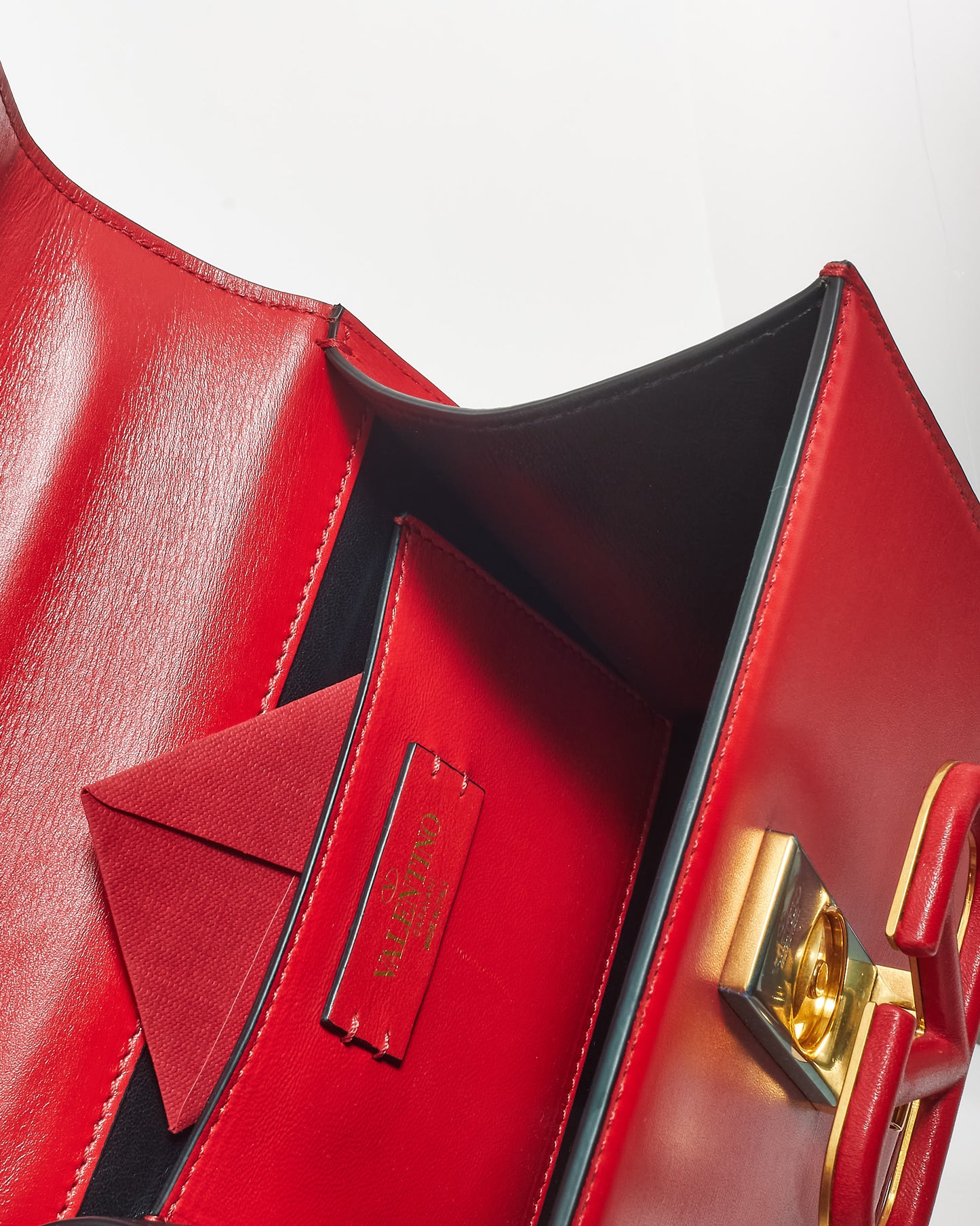 Valentino Red Leather VSling Micro Crossbody Bag