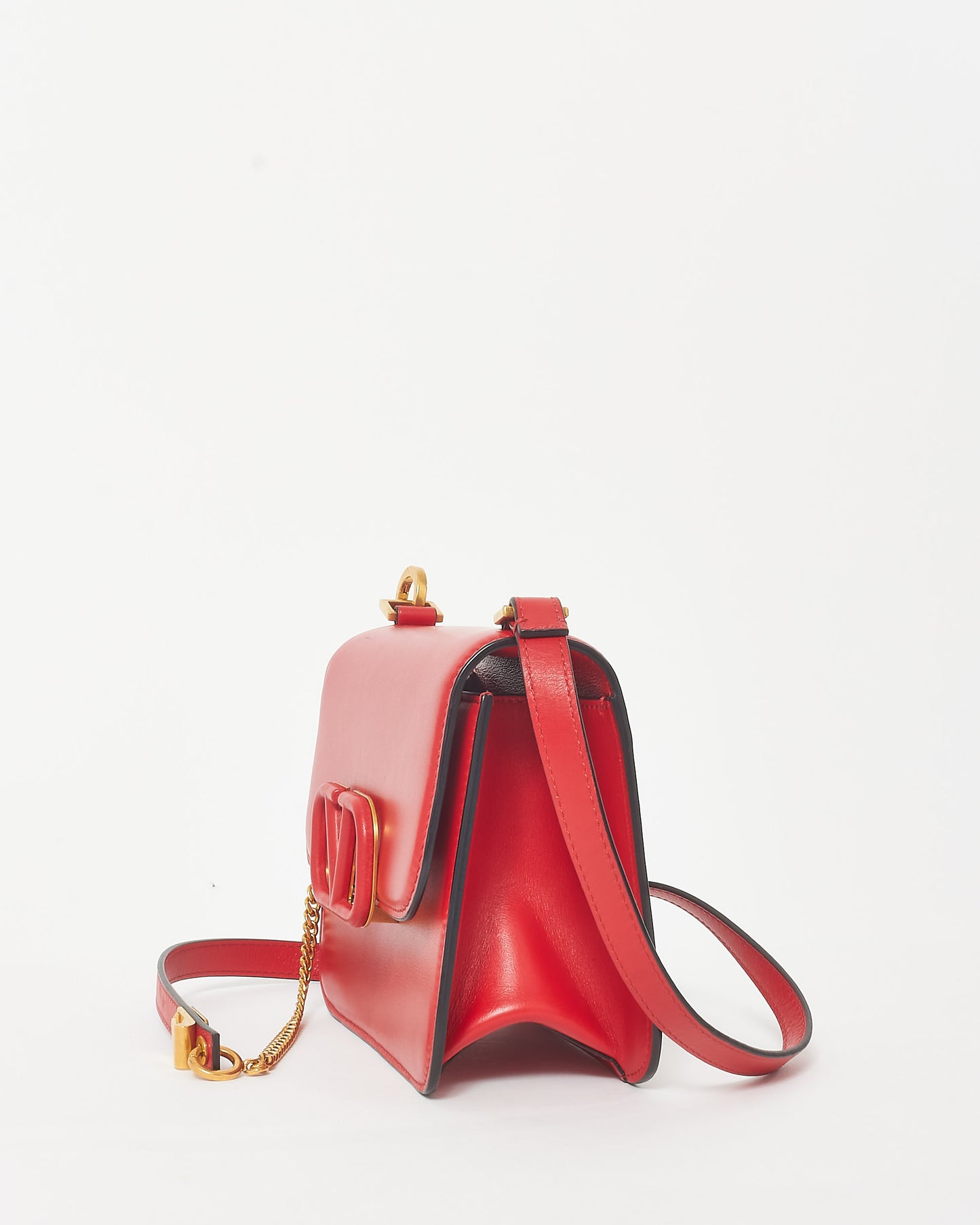 Valentino Red Leather VSling Micro Crossbody Bag