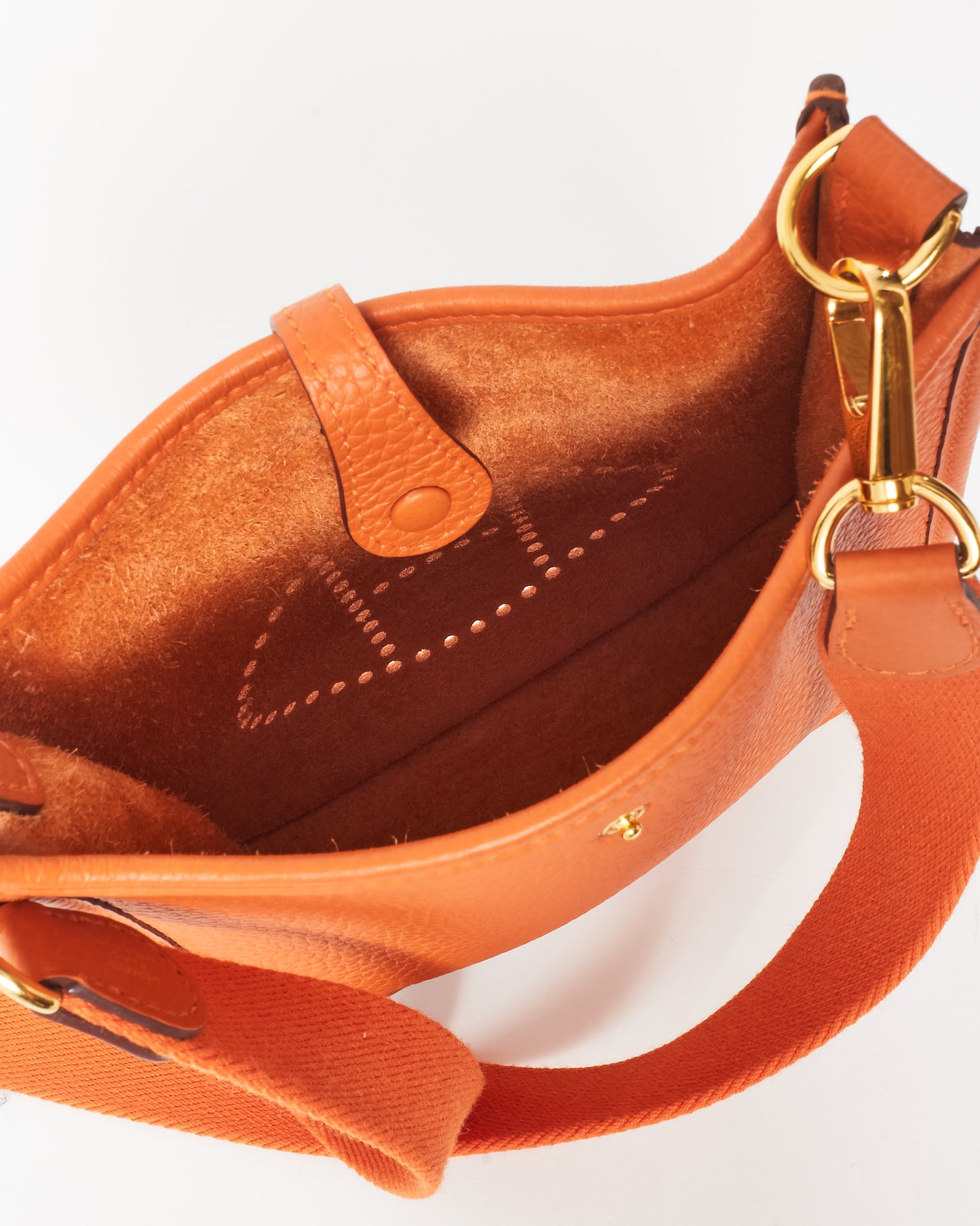 Hermès Orange Leather TPM Evelyne 16