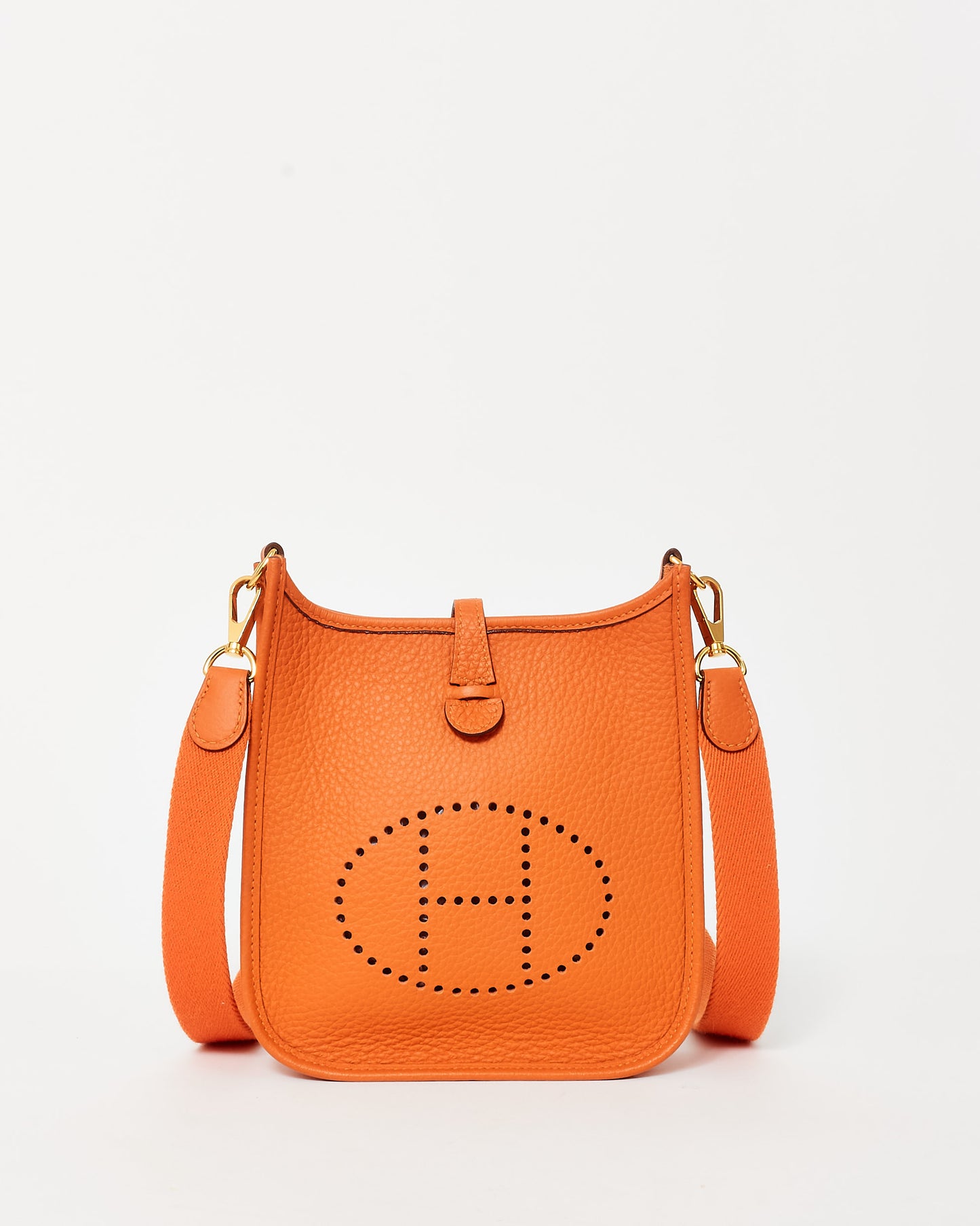 Hermès Orange Leather TPM Evelyne 16