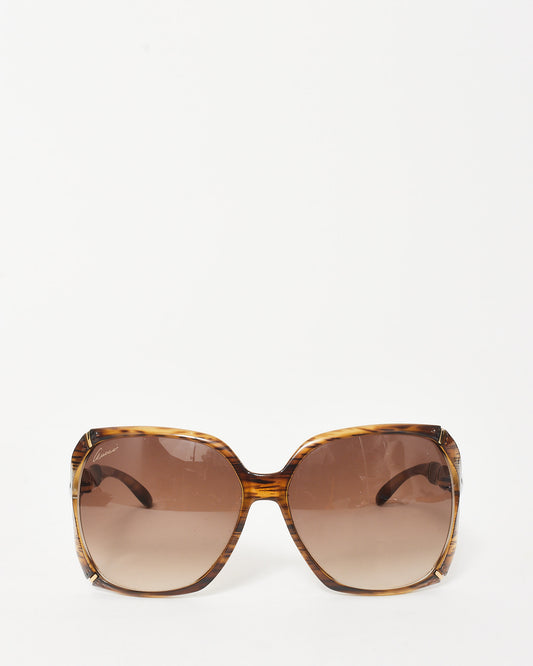 Gucci Brown Bamboo Oversized GG3508/S Sunglasses