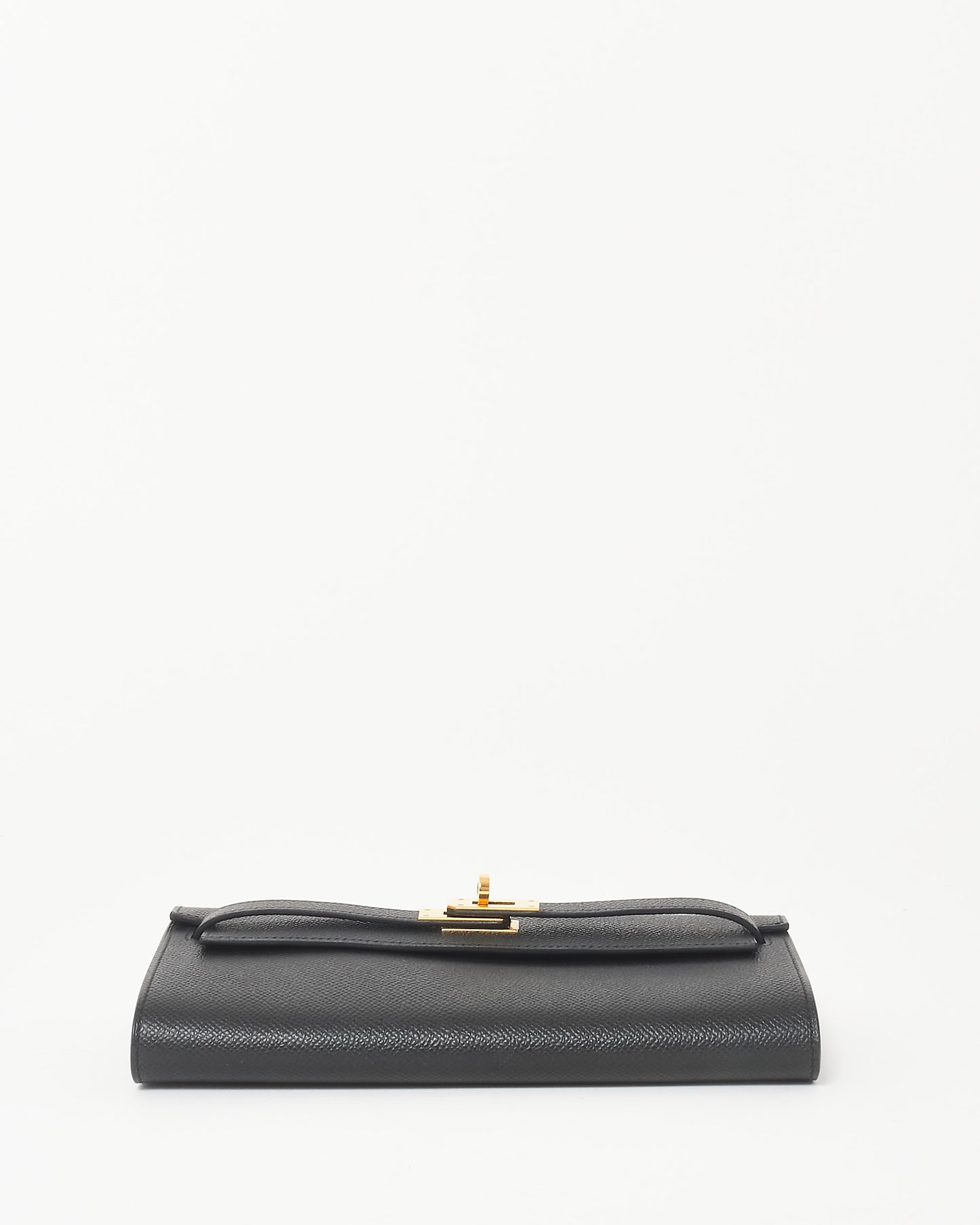 Hermès Black Leather GHW Kelly To Go Crossbody Bag