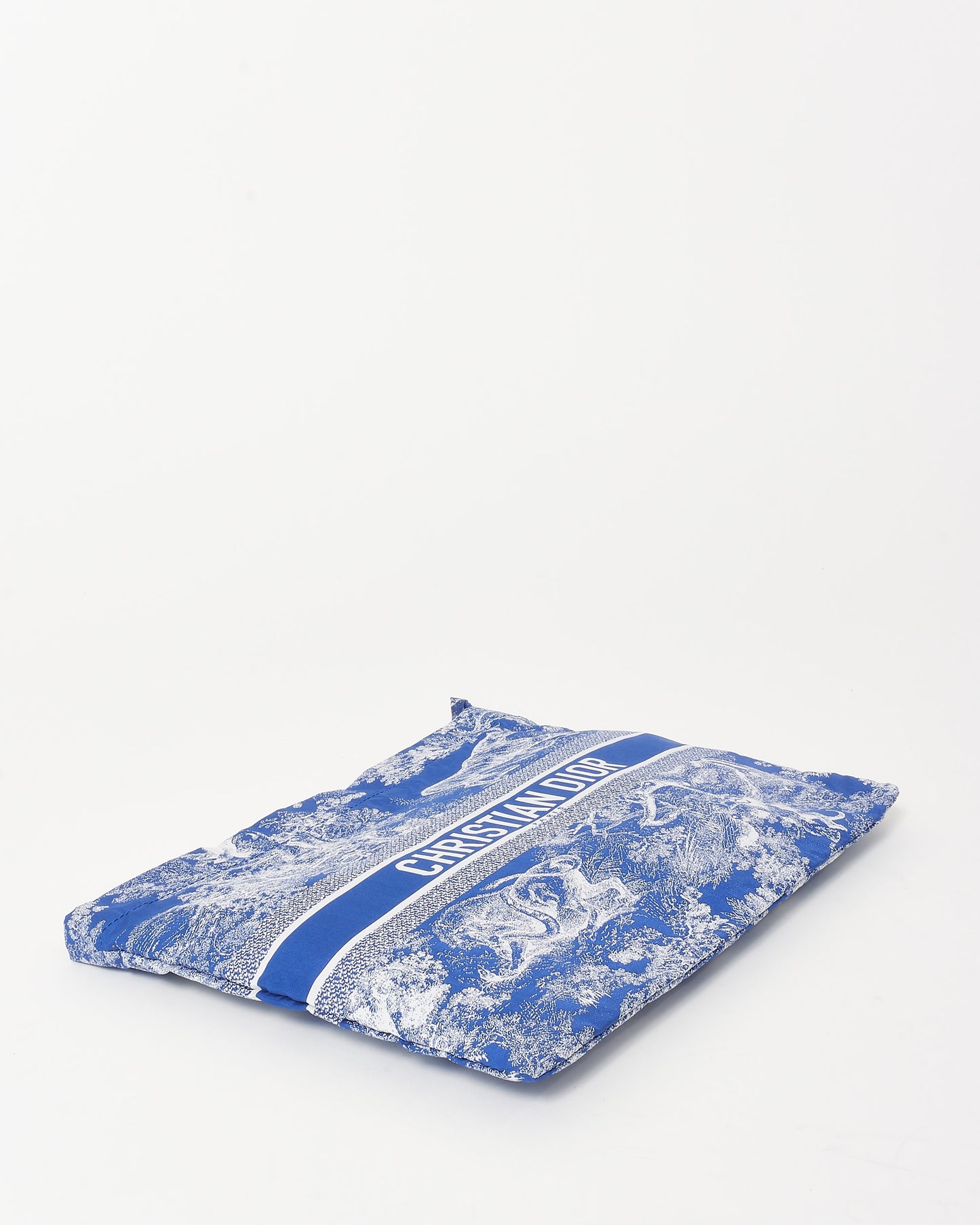 Dior Blue Toile De Jouy Logo Nylon Pouch