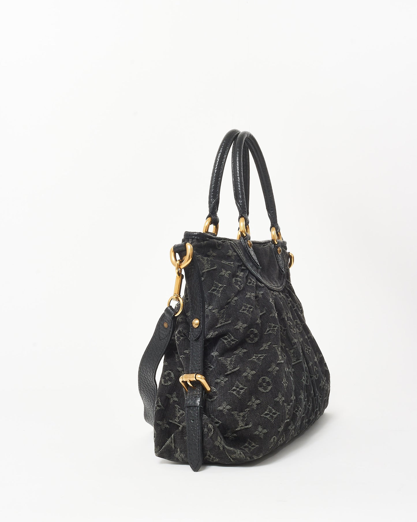 Louis Vuitton Black Denim Monogram Neo Cabby GM Tote Bag