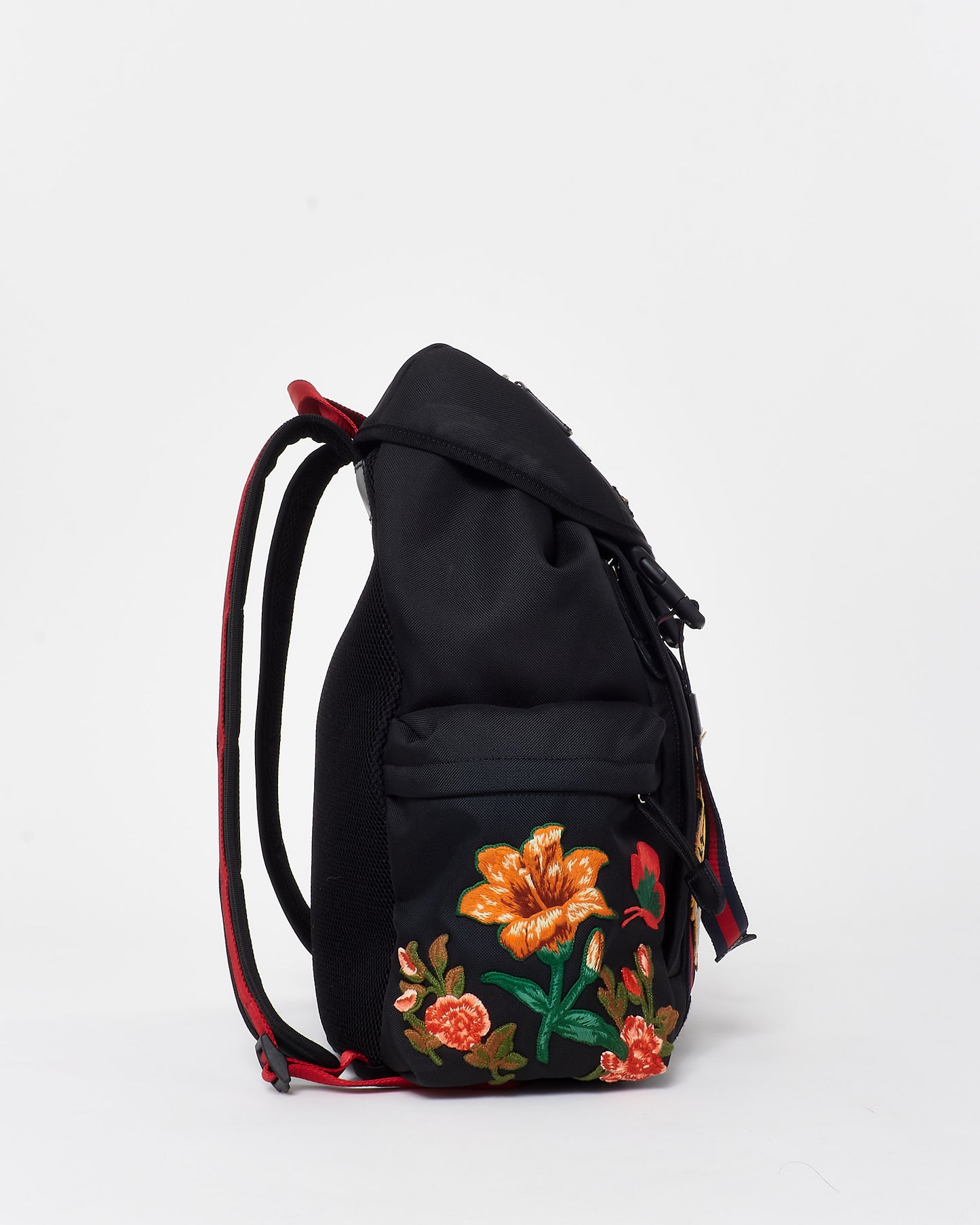 Gucci Black Canvas Embroidered Patch L
Aveugle Par Amour Buckle Backpack