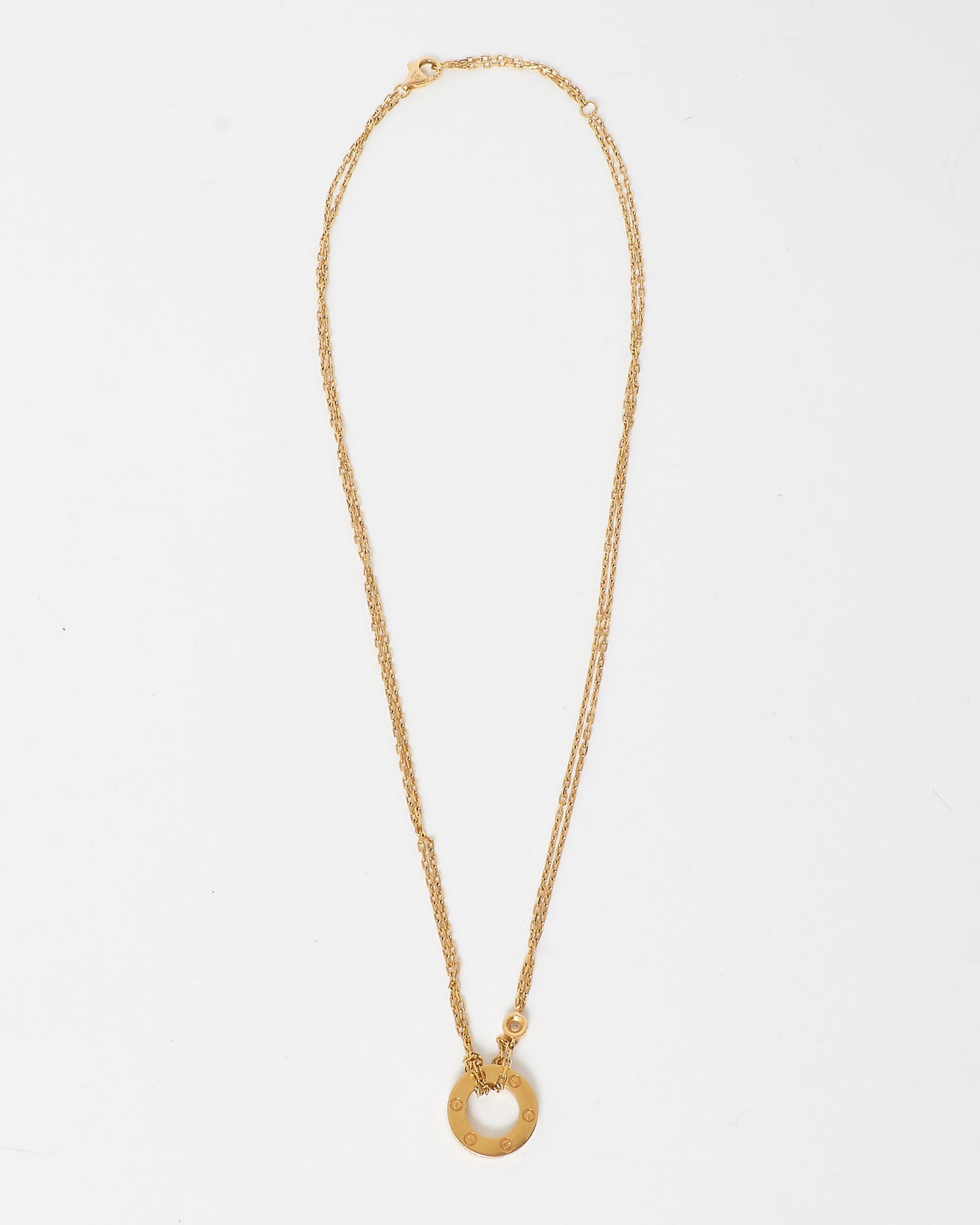 Cartier Yellow Gold 
Diamond Love Necklace