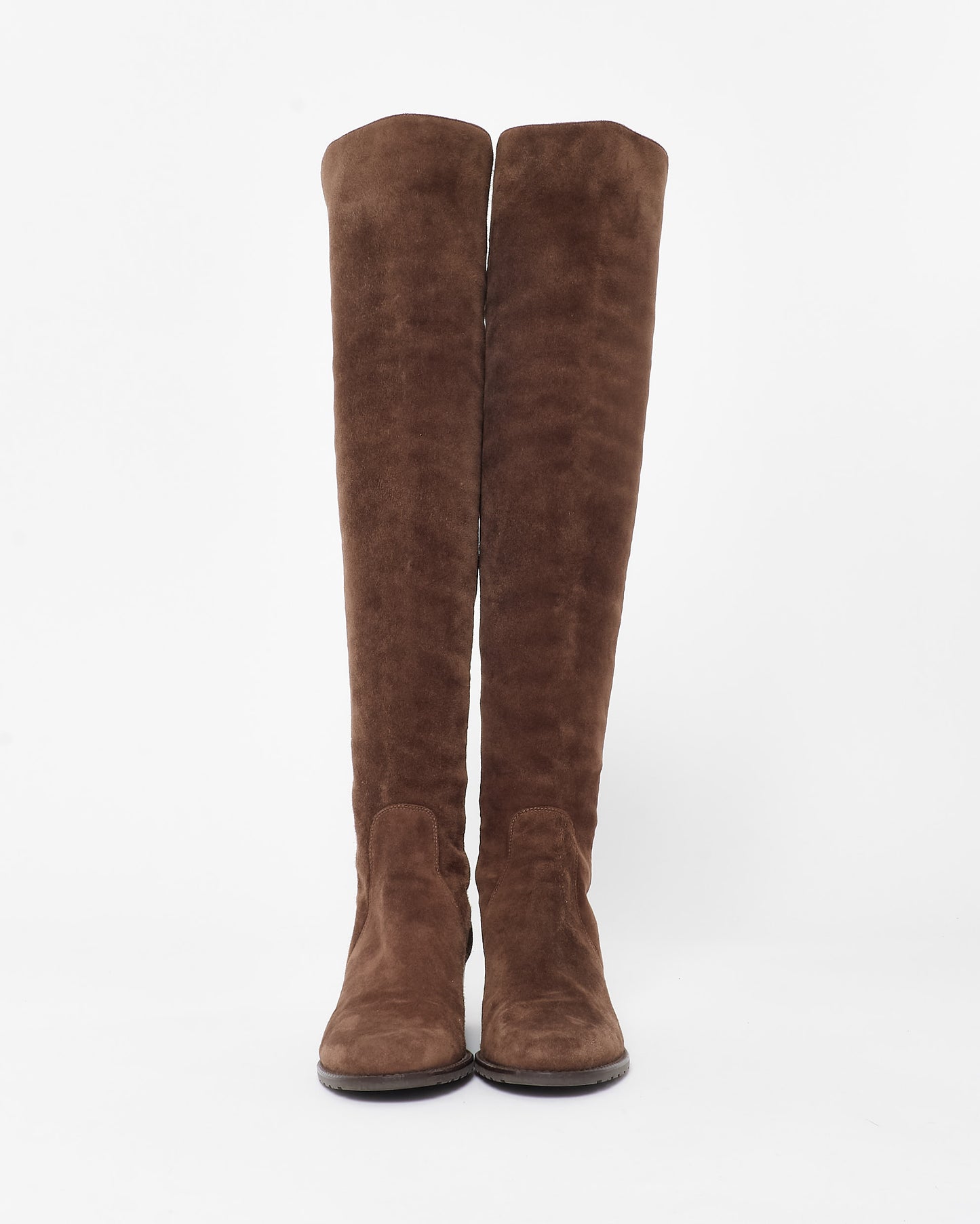 Stuart Weitzman Brown Suede 50/50 Knee-High Boots - 6.5