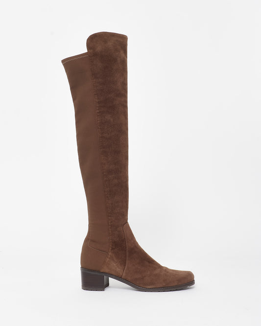 Stuart Weitzman Brown Suede 50/50 Knee-High Boots - 6.5