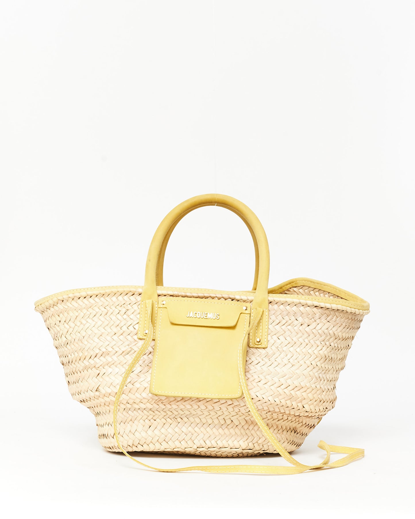 Jacquemus Beige 
Yellow Straw 
Le Panier Soli
 Tote