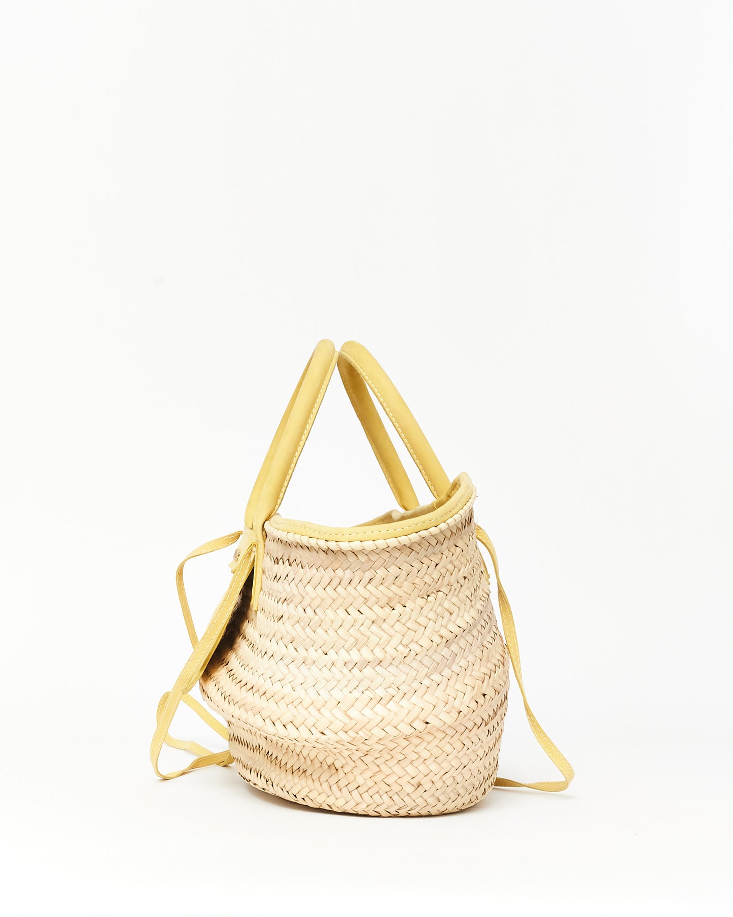 Jacquemus Beige 
Yellow Straw 
Le Panier Soli
 Tote