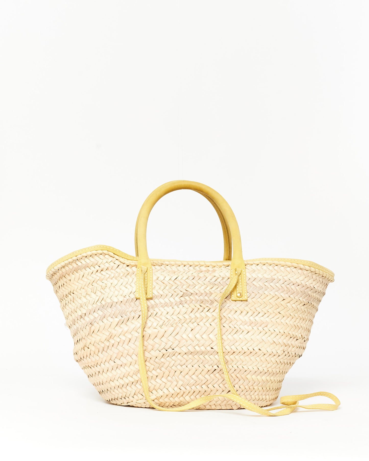 Jacquemus Beige 
Yellow Straw 
Le Panier Soli
 Tote