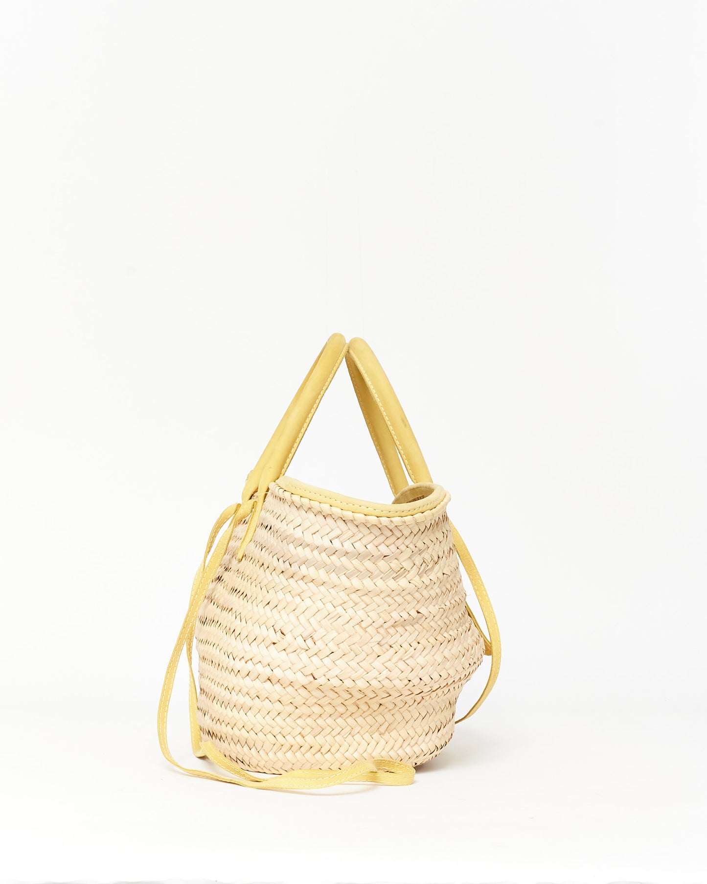 Jacquemus Beige 
Yellow Straw 
Le Panier Soli
 Tote