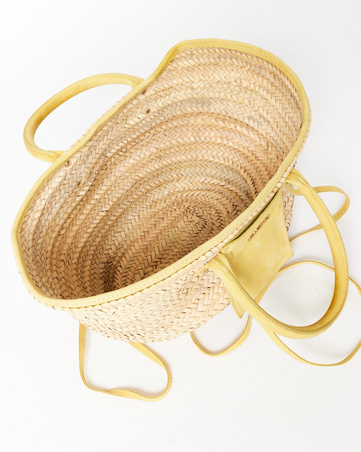 Jacquemus Beige 
Yellow Straw 
Le Panier Soli
 Tote