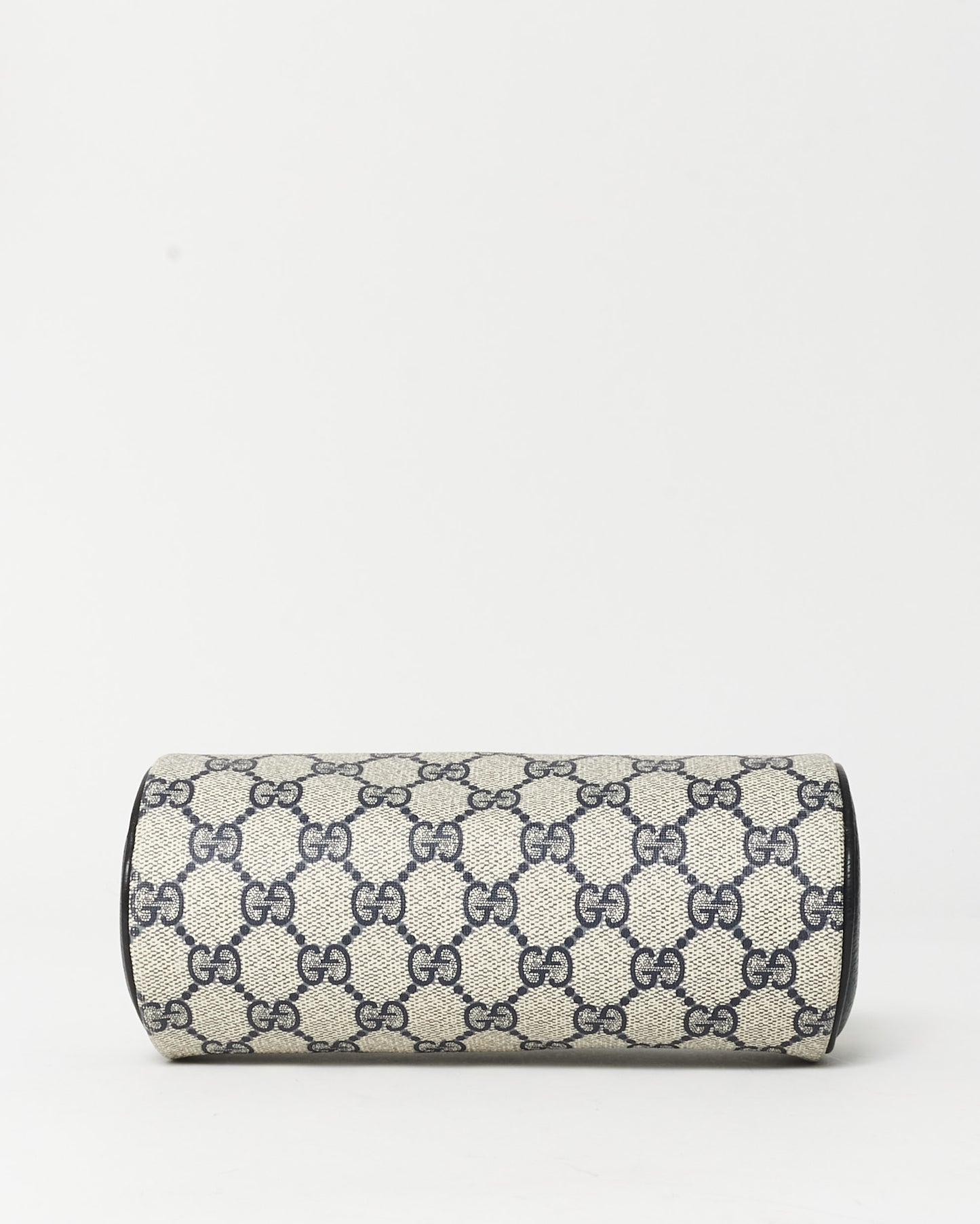 Gucci Vintage Beige 
Navy Coated Canvas Cosmetic Pouch