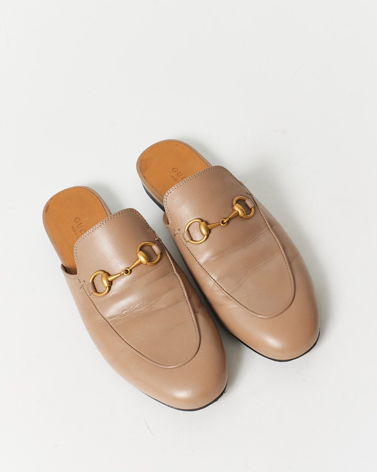 Gucci Beige Leather Princeton Loafer - 37