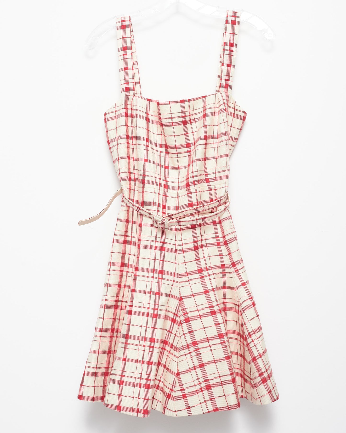 Dior White 
Pink Plaid Cardigan 
Dress Set - US 6