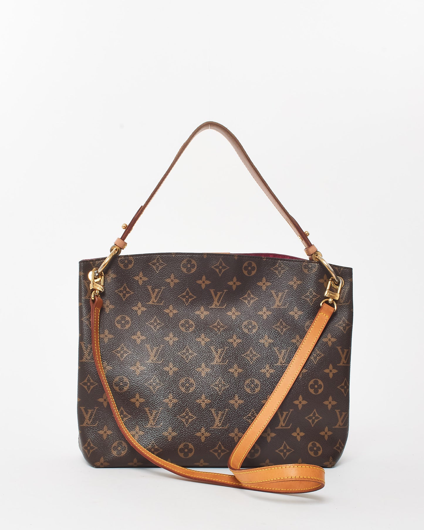 Louis Vuitton Monogram Coated Canvas Graceful PM Shoulder Bag W/Strap