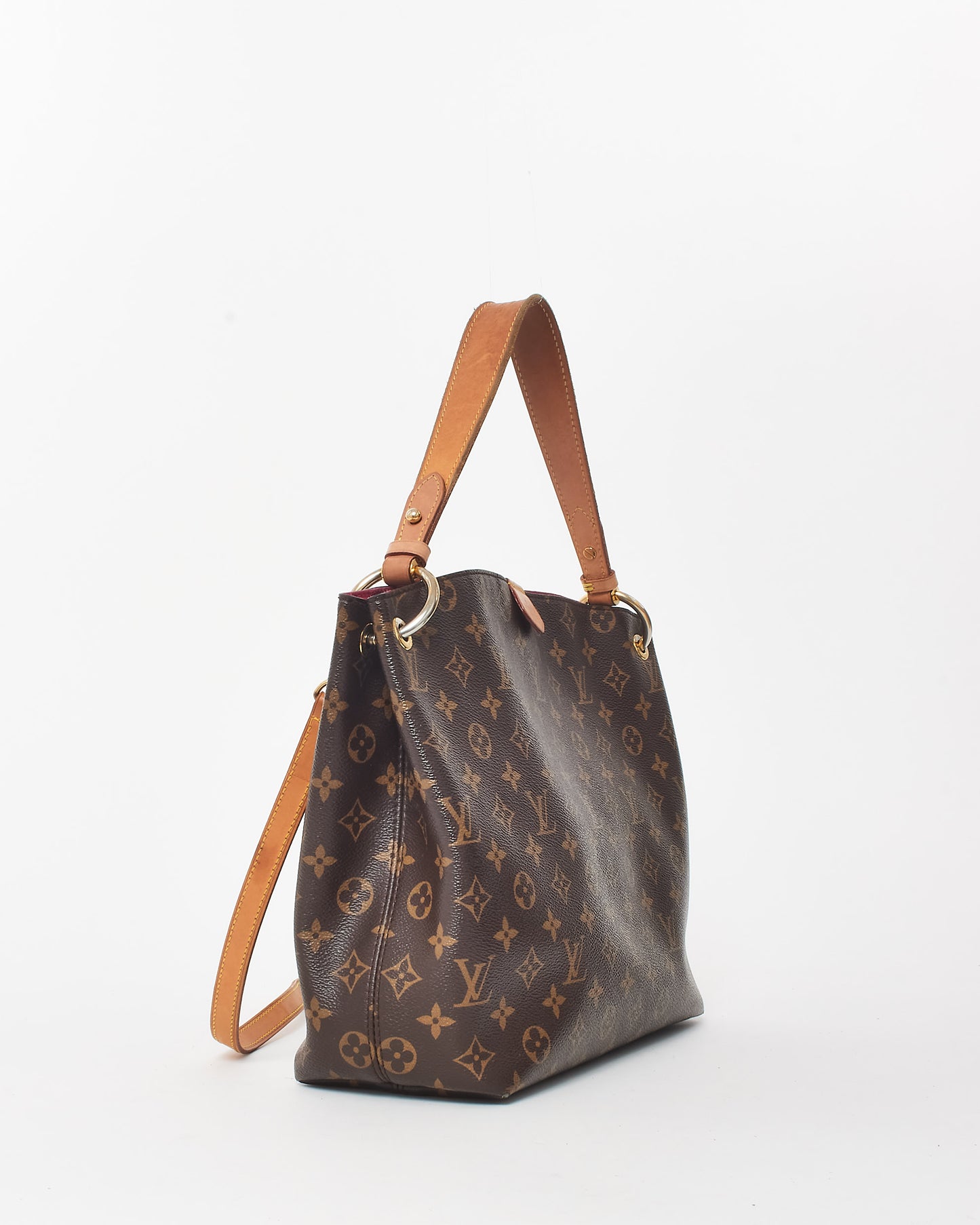 Louis Vuitton Monogram Coated Canvas Graceful PM Shoulder Bag W/Strap