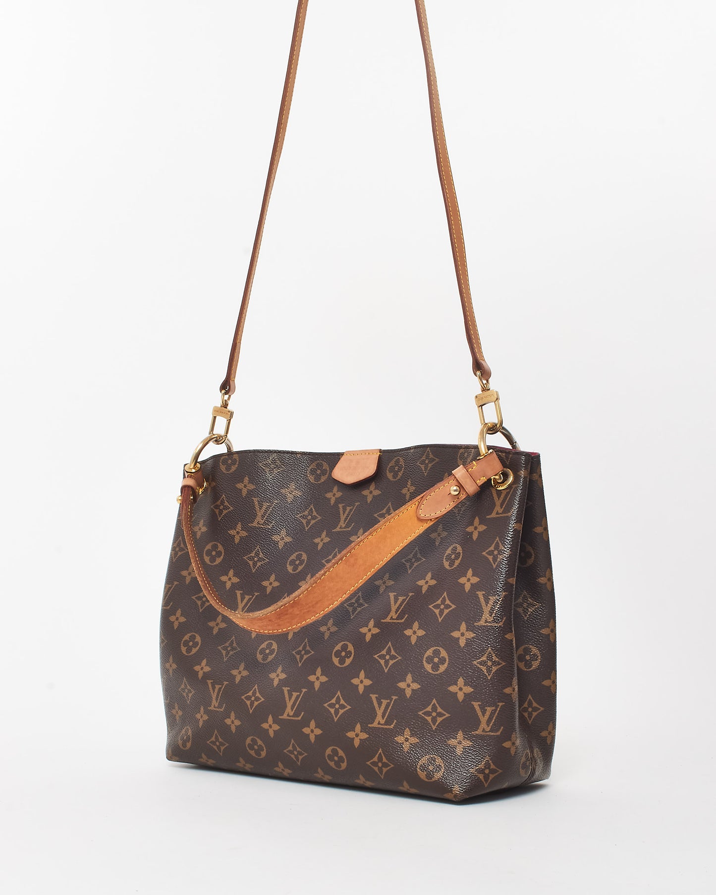 Louis Vuitton Monogram Coated Canvas Graceful PM Shoulder Bag W/Strap