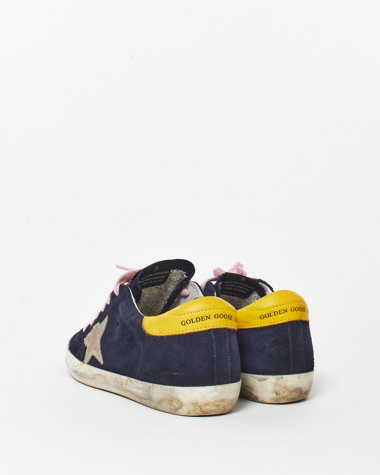 Golden Goose Navy Blue Suede Superstar Sneakers - 37