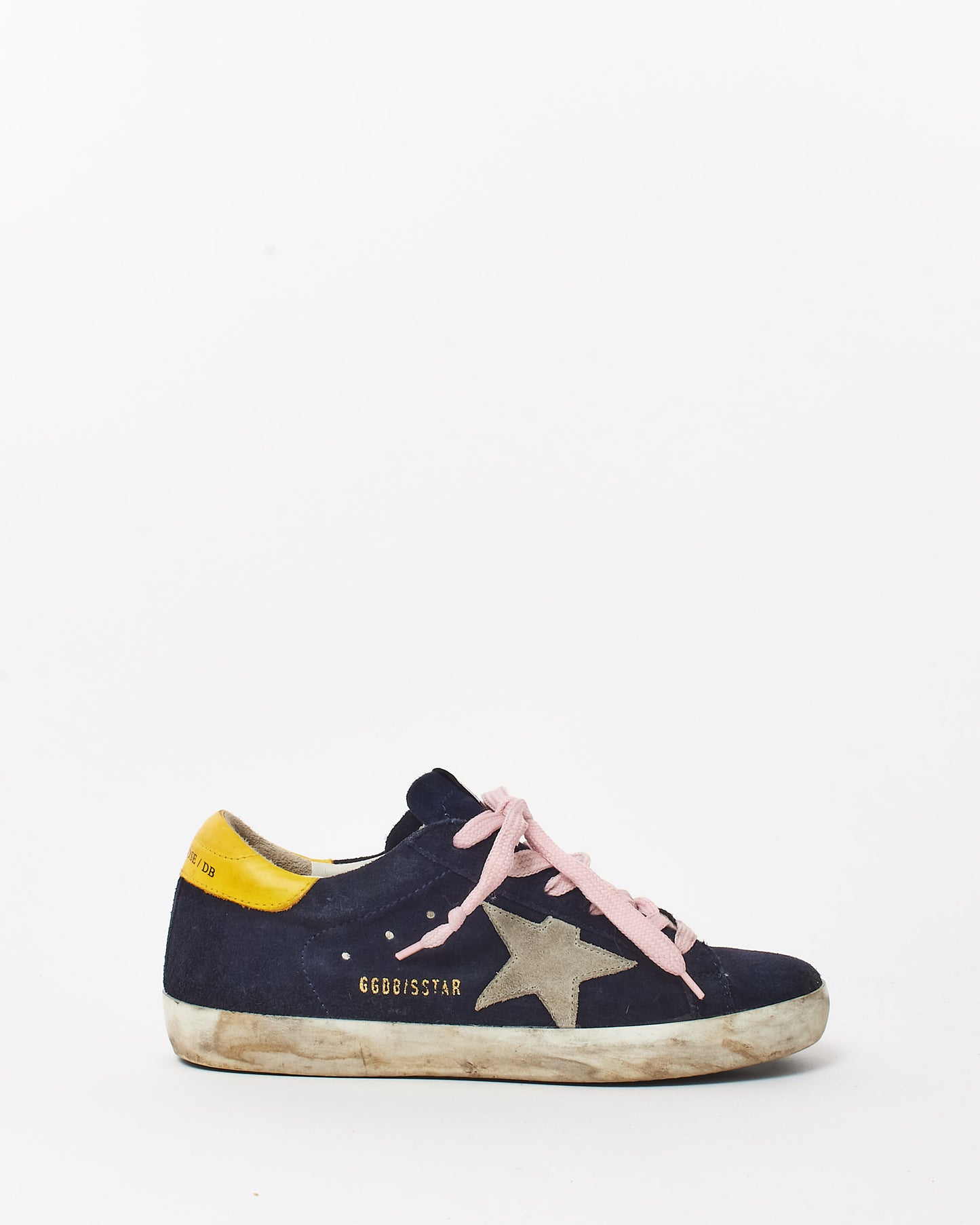 Golden Goose Navy Blue Suede Superstar Sneakers - 37