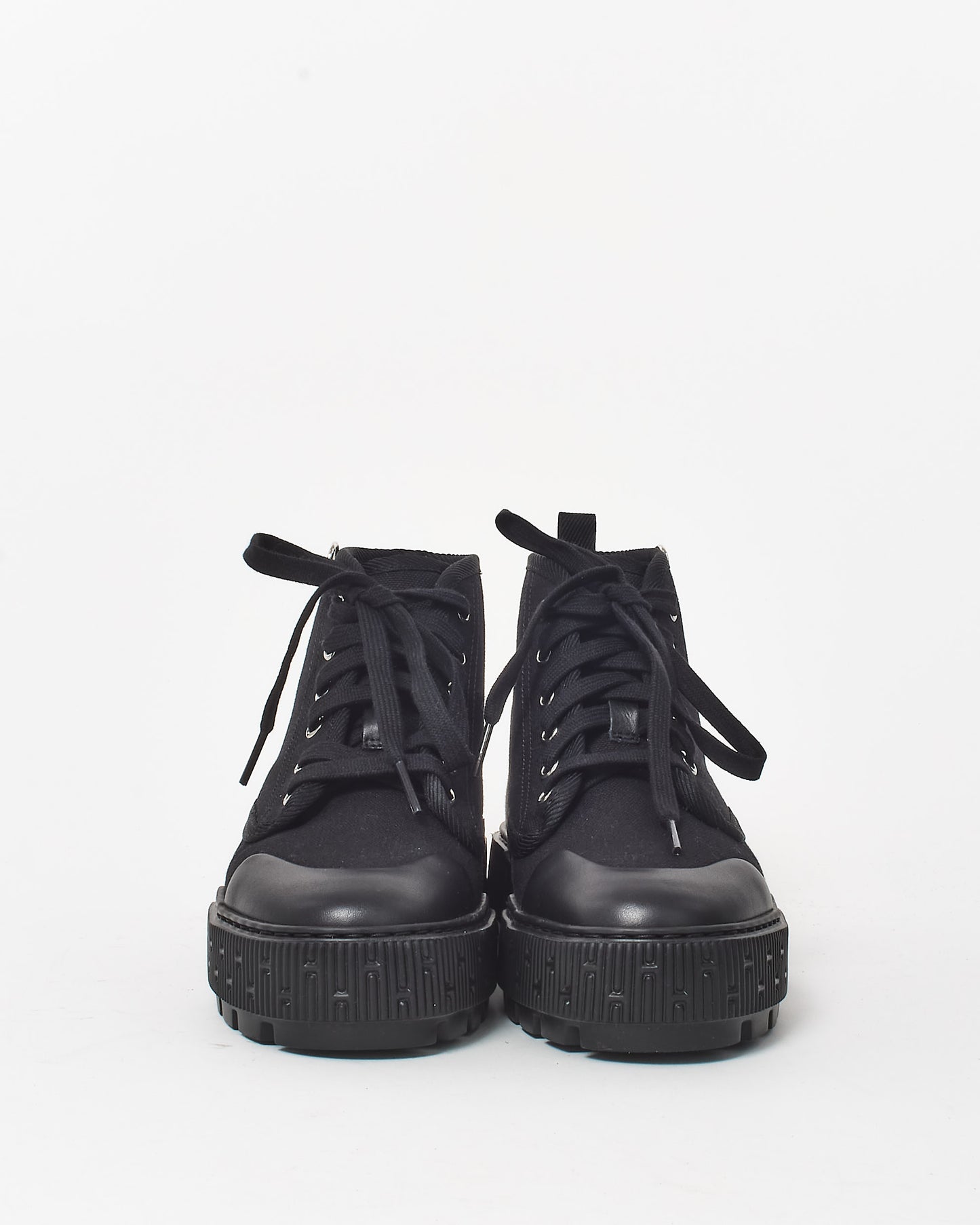 Hermès Black Canvas Bottines Itinéraire Boots - 36