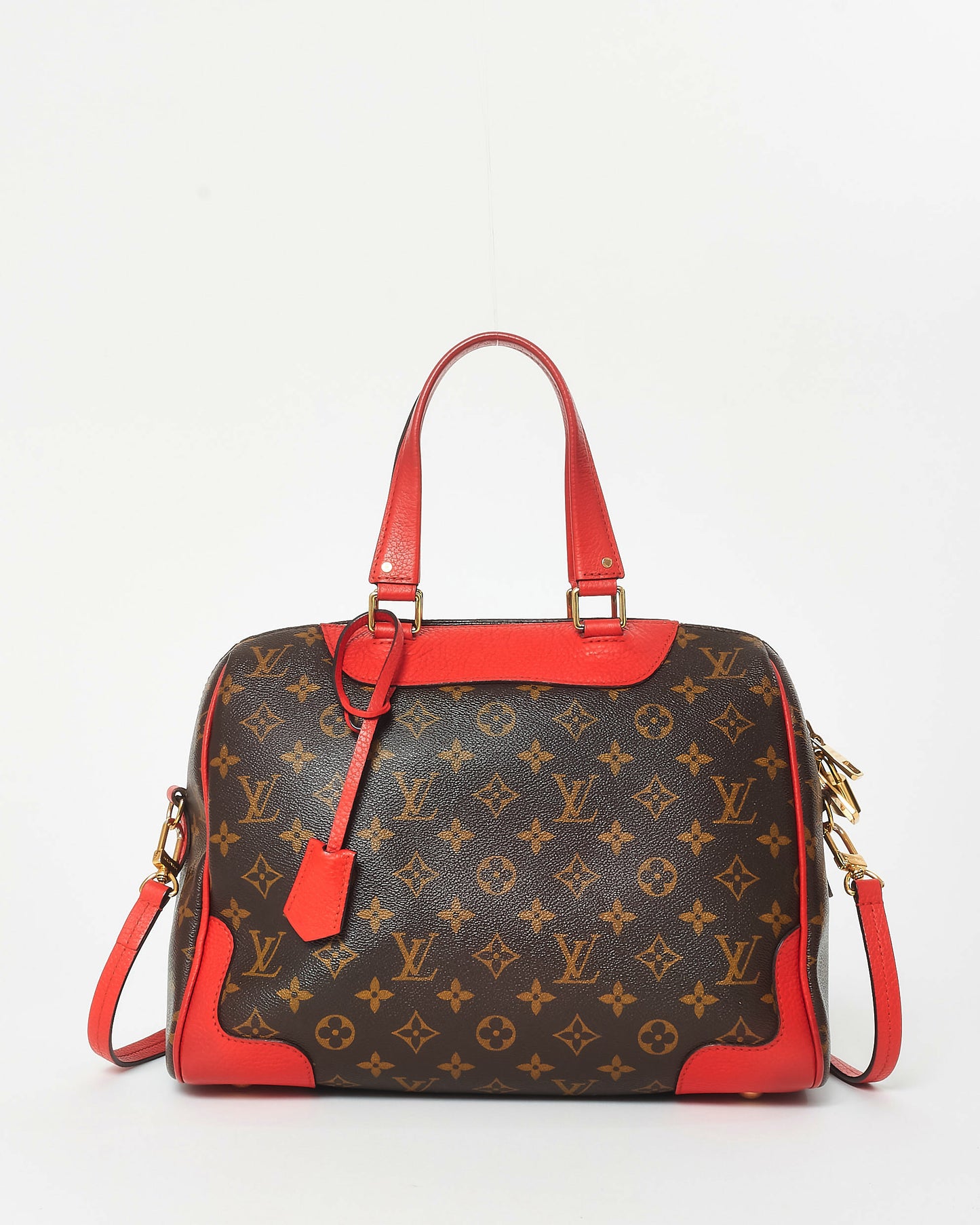 Louis Vuitton Monogram Coated Canvas 
Red Retiro NM Bag