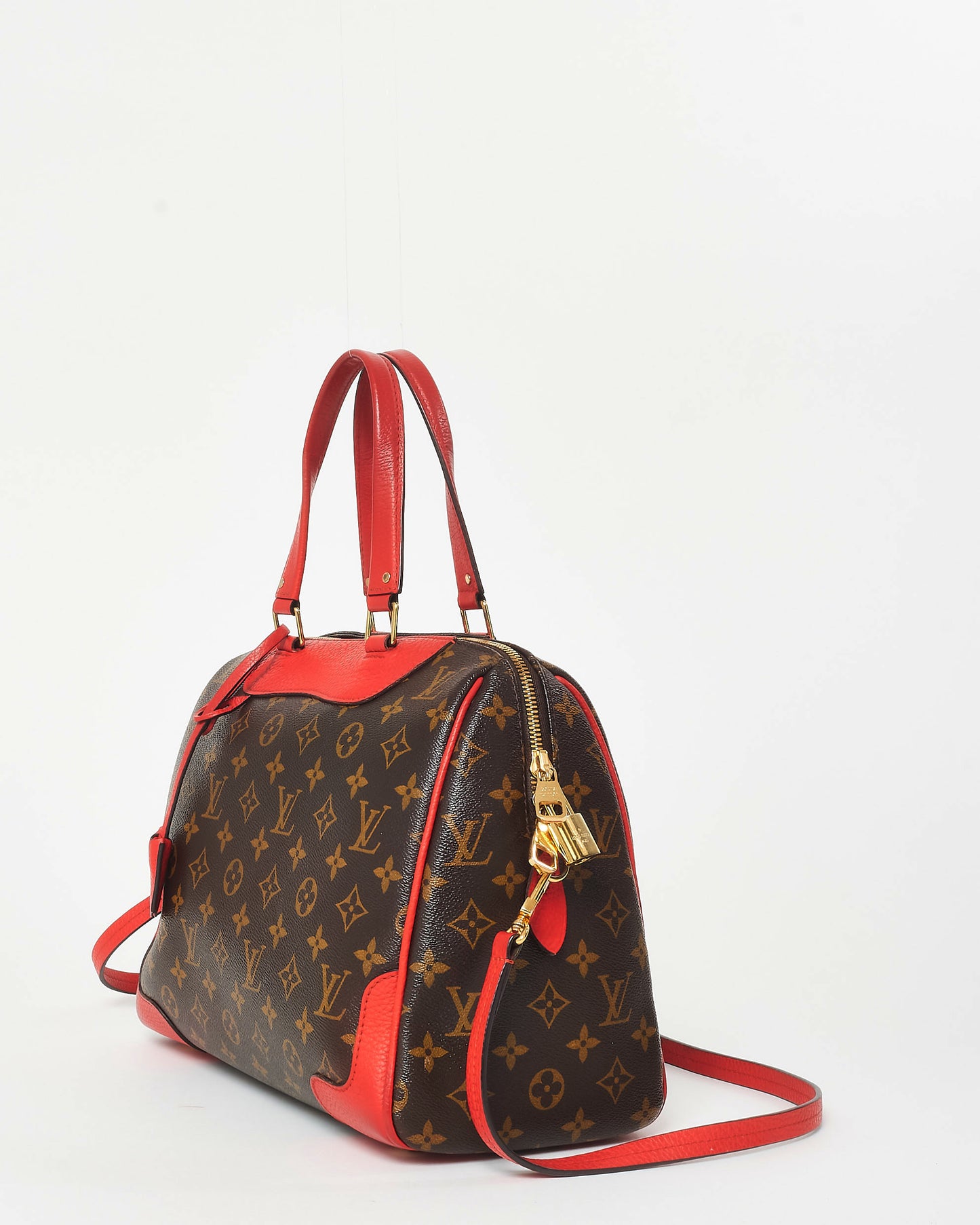 Louis Vuitton Monogram Coated Canvas 
Red Retiro NM Bag