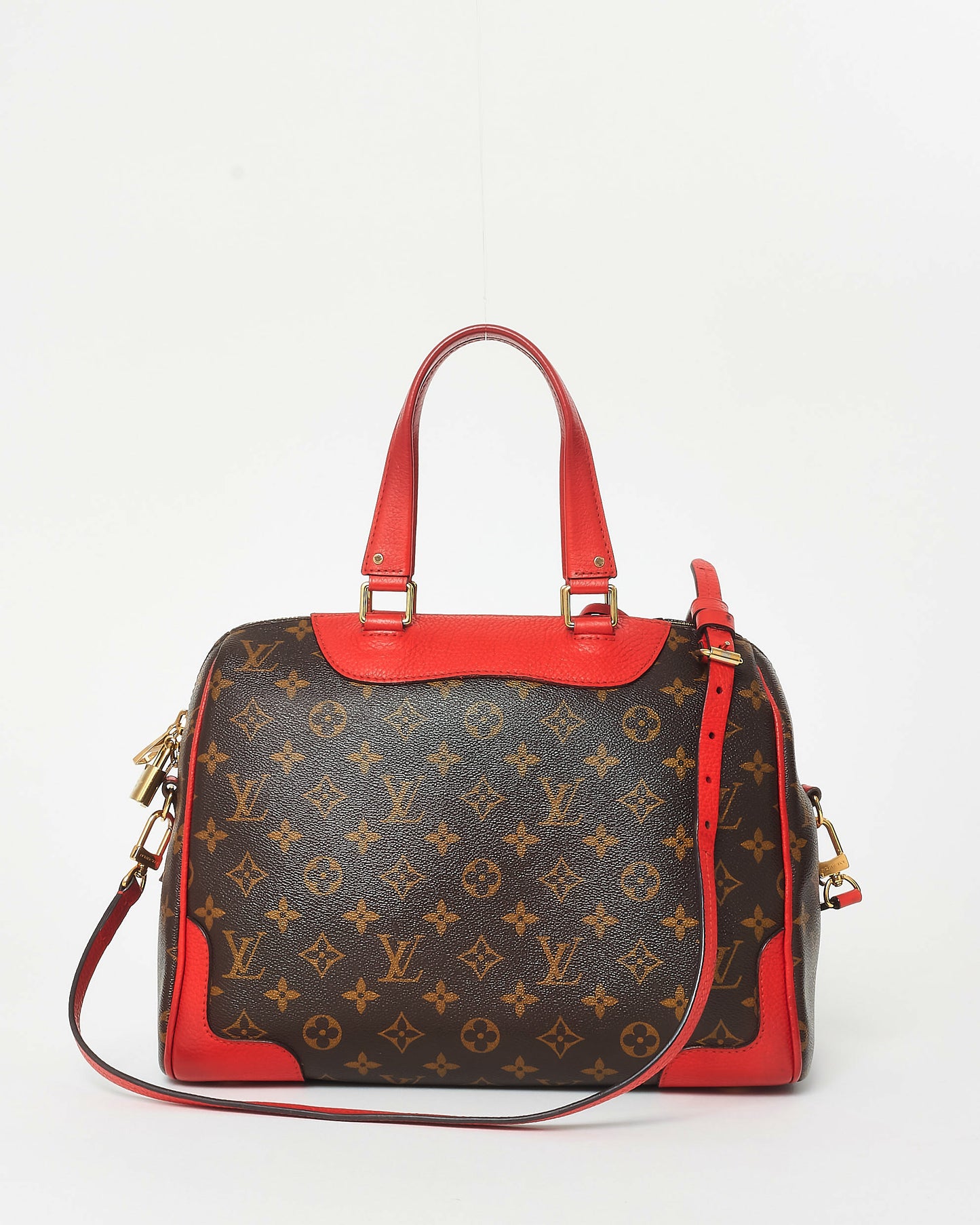 Louis Vuitton Monogram Coated Canvas 
Red Retiro NM Bag