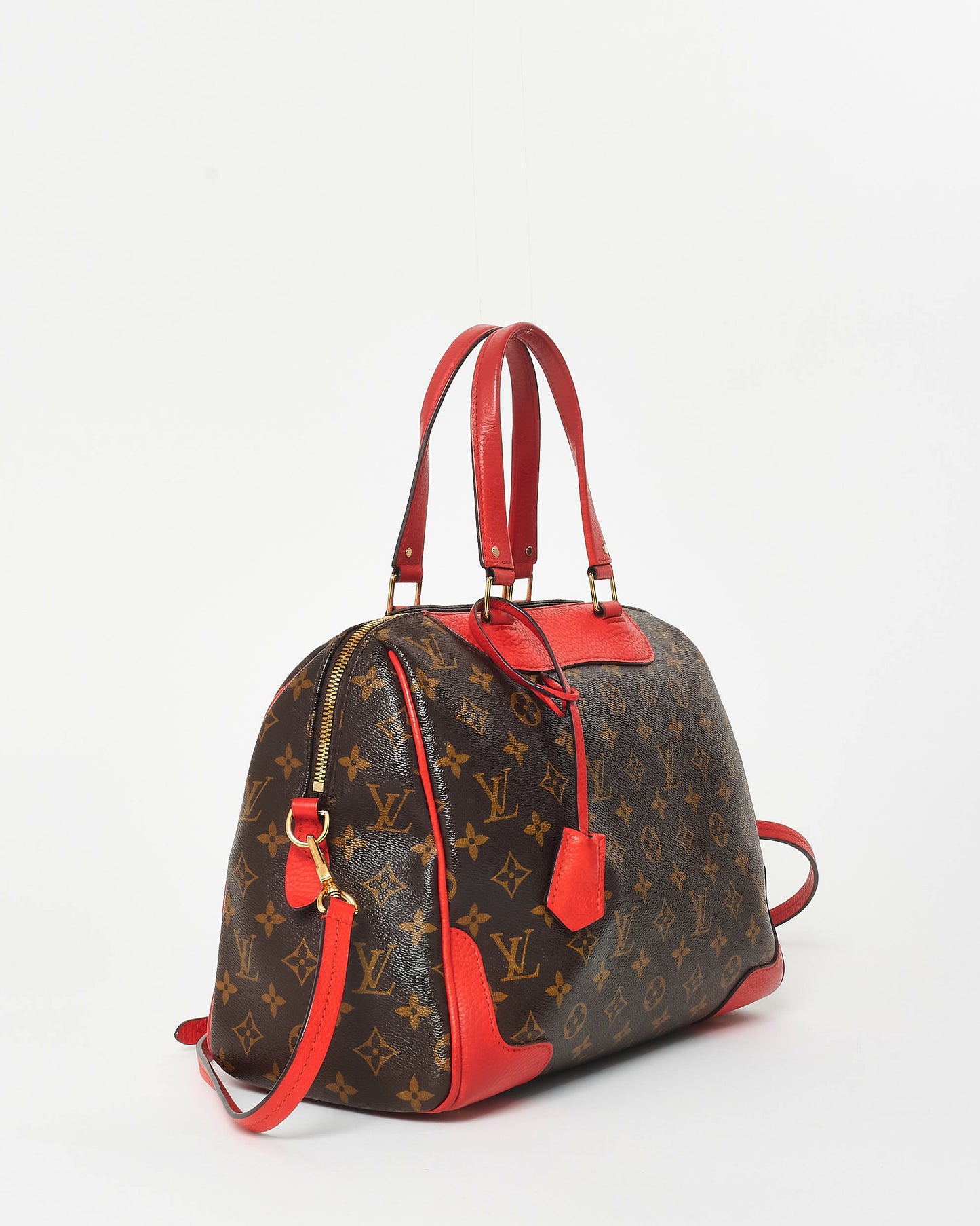 Louis Vuitton Monogram Coated Canvas 
Red Retiro NM Bag