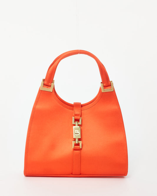 Gucci Vintage Orange Satin Mini Jackie Style Bag