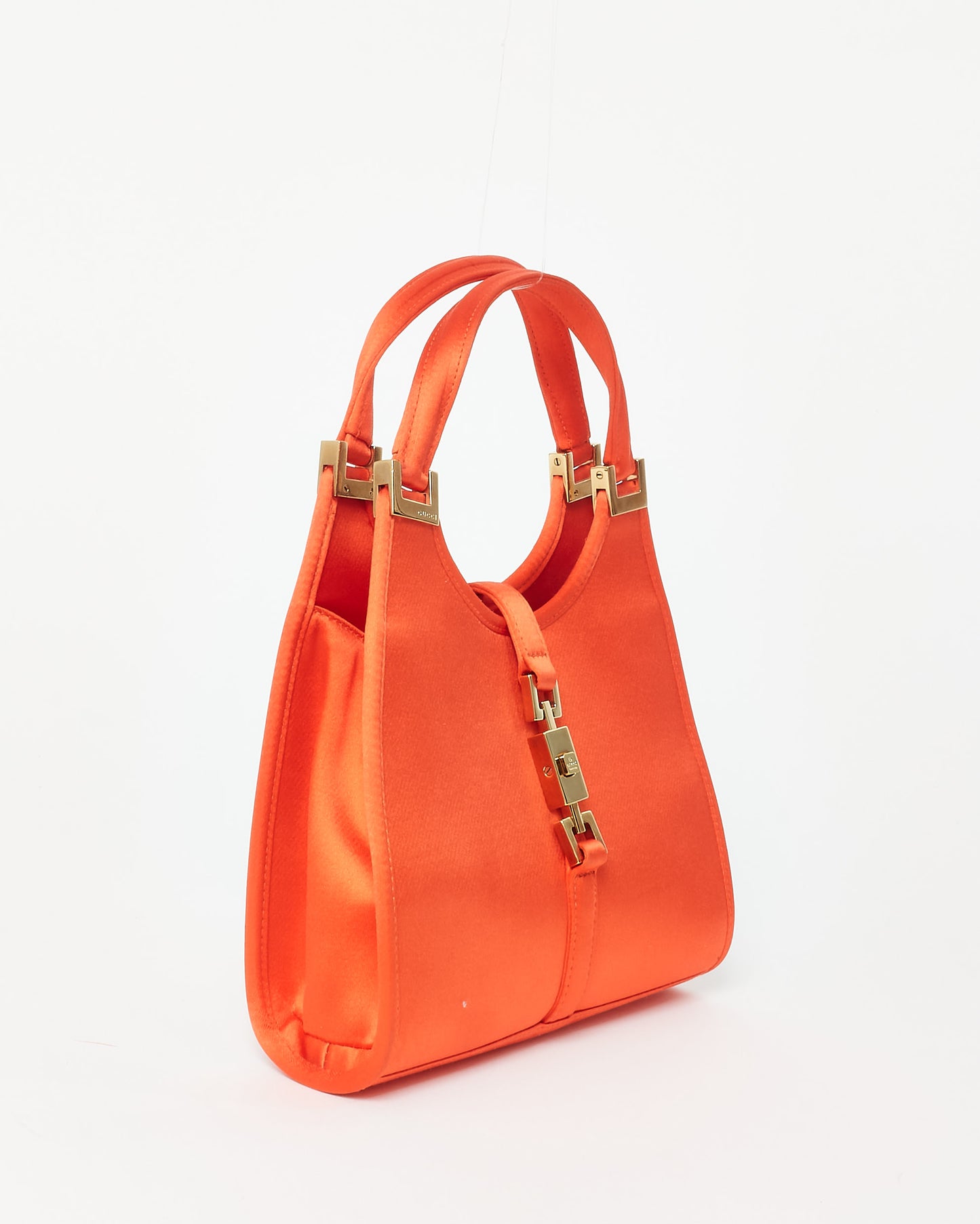 Gucci Vintage Orange Satin Mini Jackie Style Bag